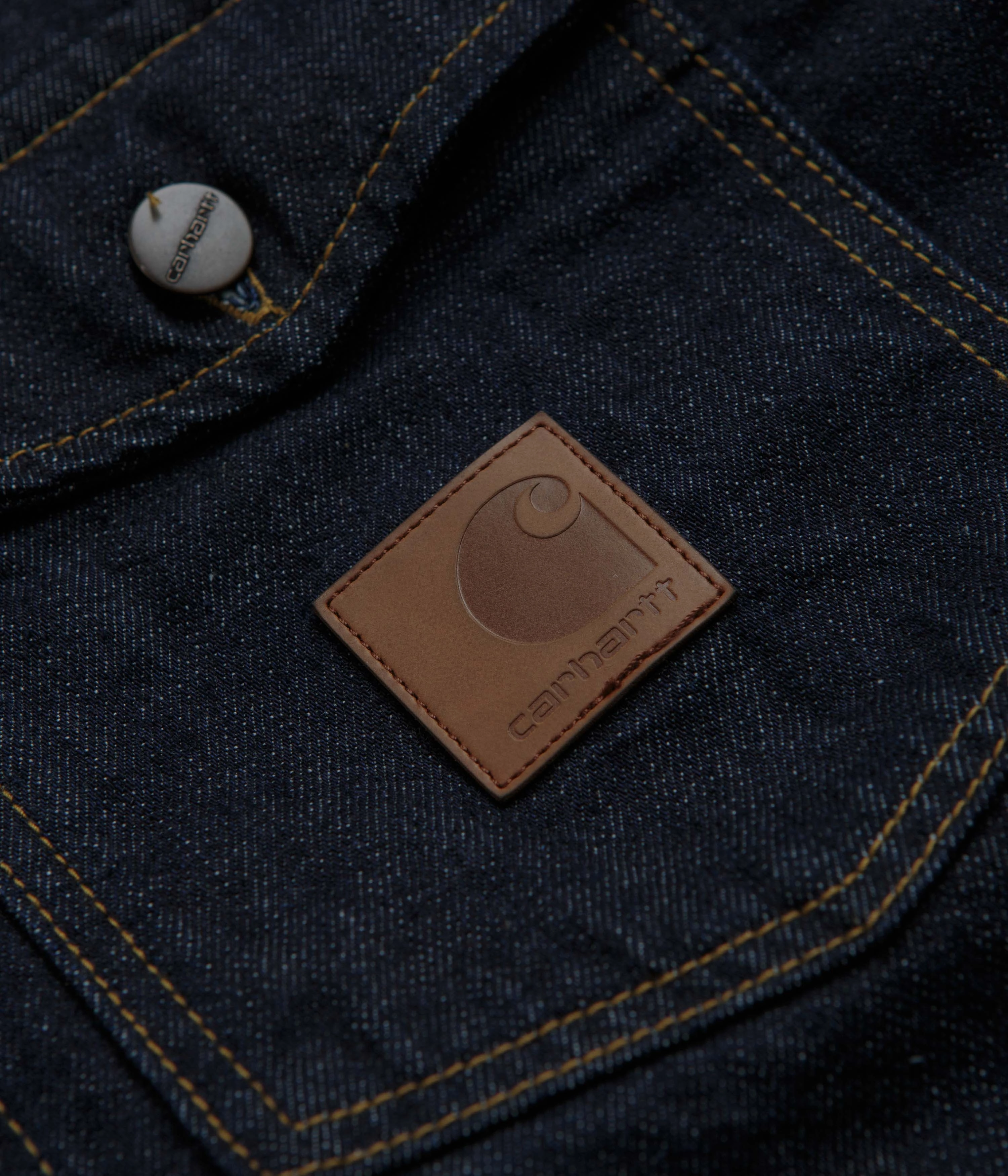 Carhartt Lincoln Shirt Jacket - Blue Rinsed Water Resistant Coat Double Buttons