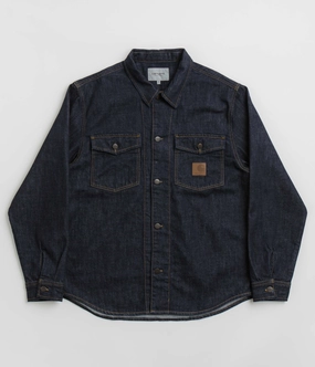 Erasable Stains Treatment Chill Commute Fit Carhartt Lincoln Shirt Jacket - Blue Rinsed