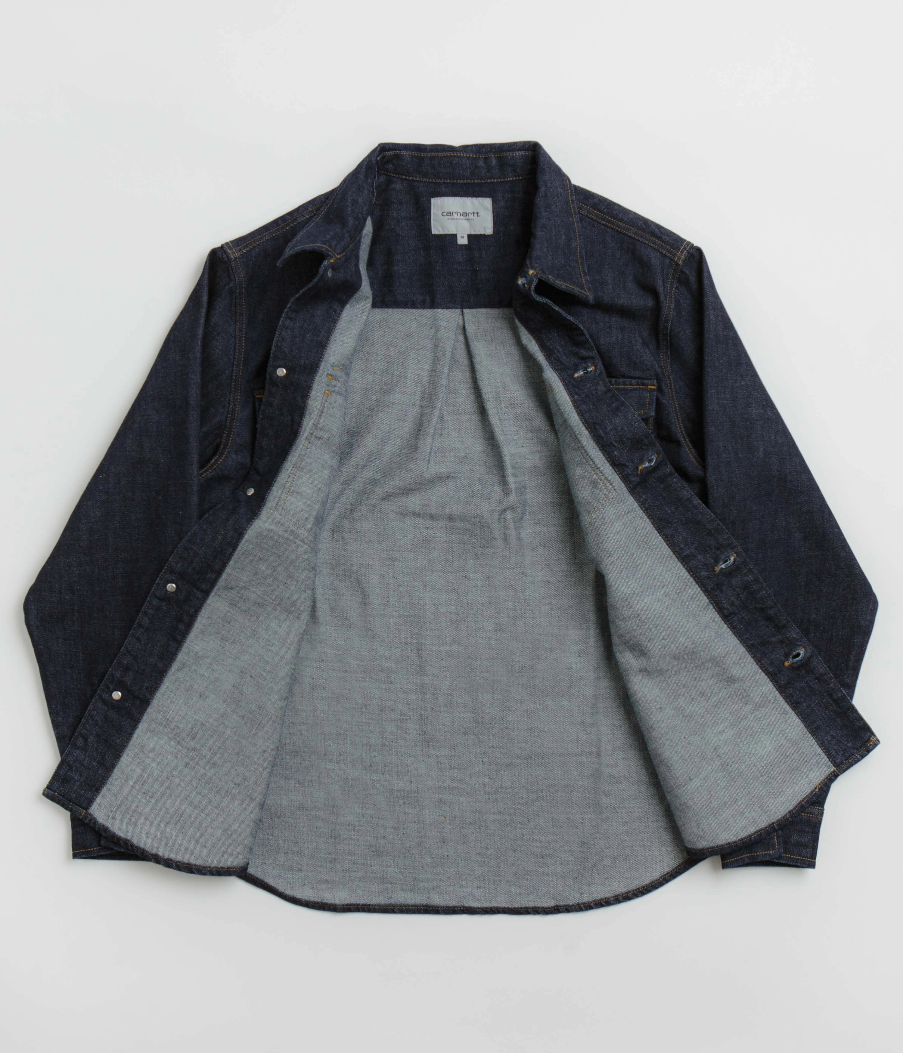 Autumn Layers Carhartt Lincoln Shirt Jacket - Blue Rinsed