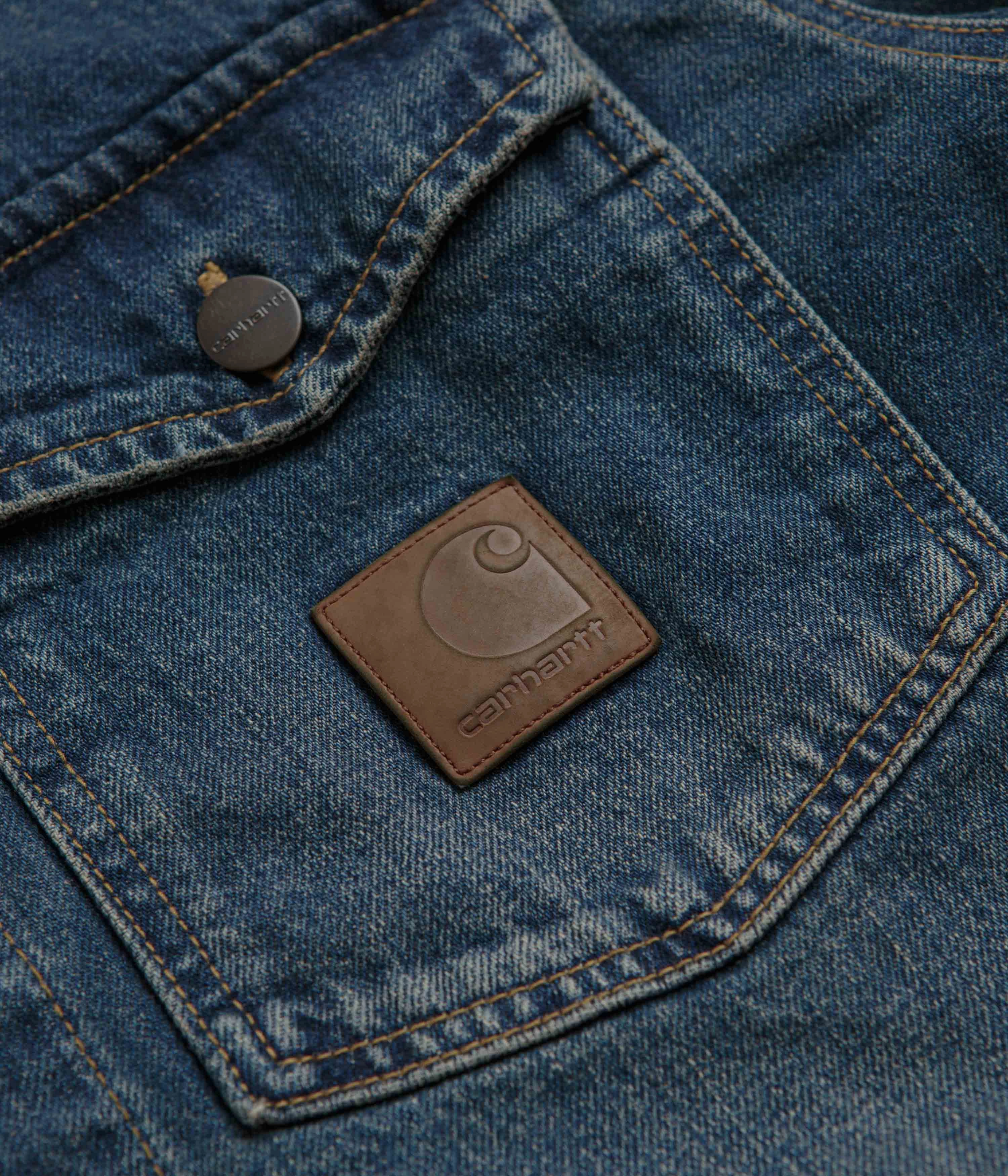 Carhartt Lincoln Shirt Jacket - Blue Worn Used Wash Eco Friendly Coatings