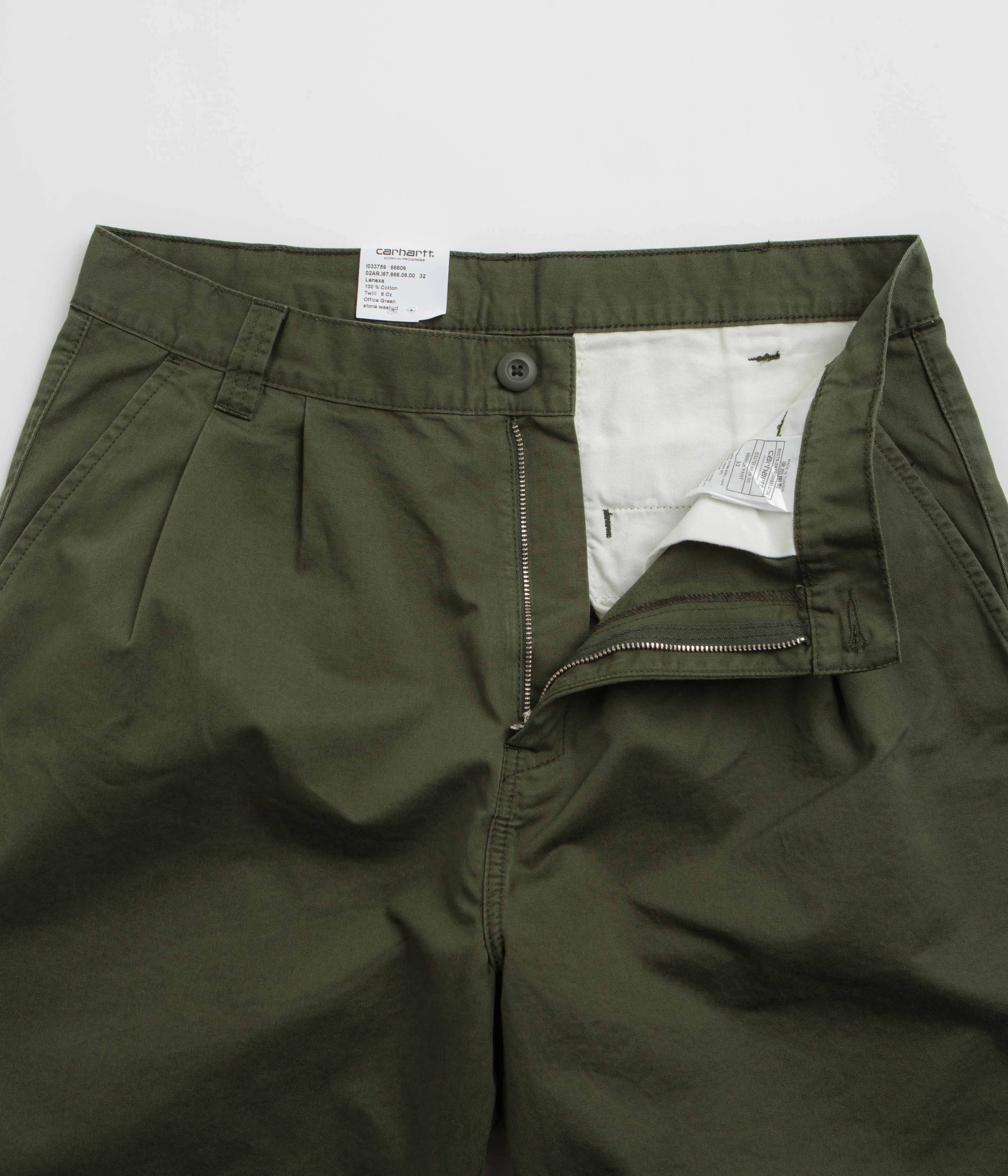 Carhartt Merrick Pants - Stone Washed Office Green TaglessLabel