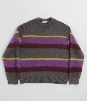 Comfy Knit Outfit Carhartt Merton Crewneck Sweatshirt - Sundling Stripe / Aura
