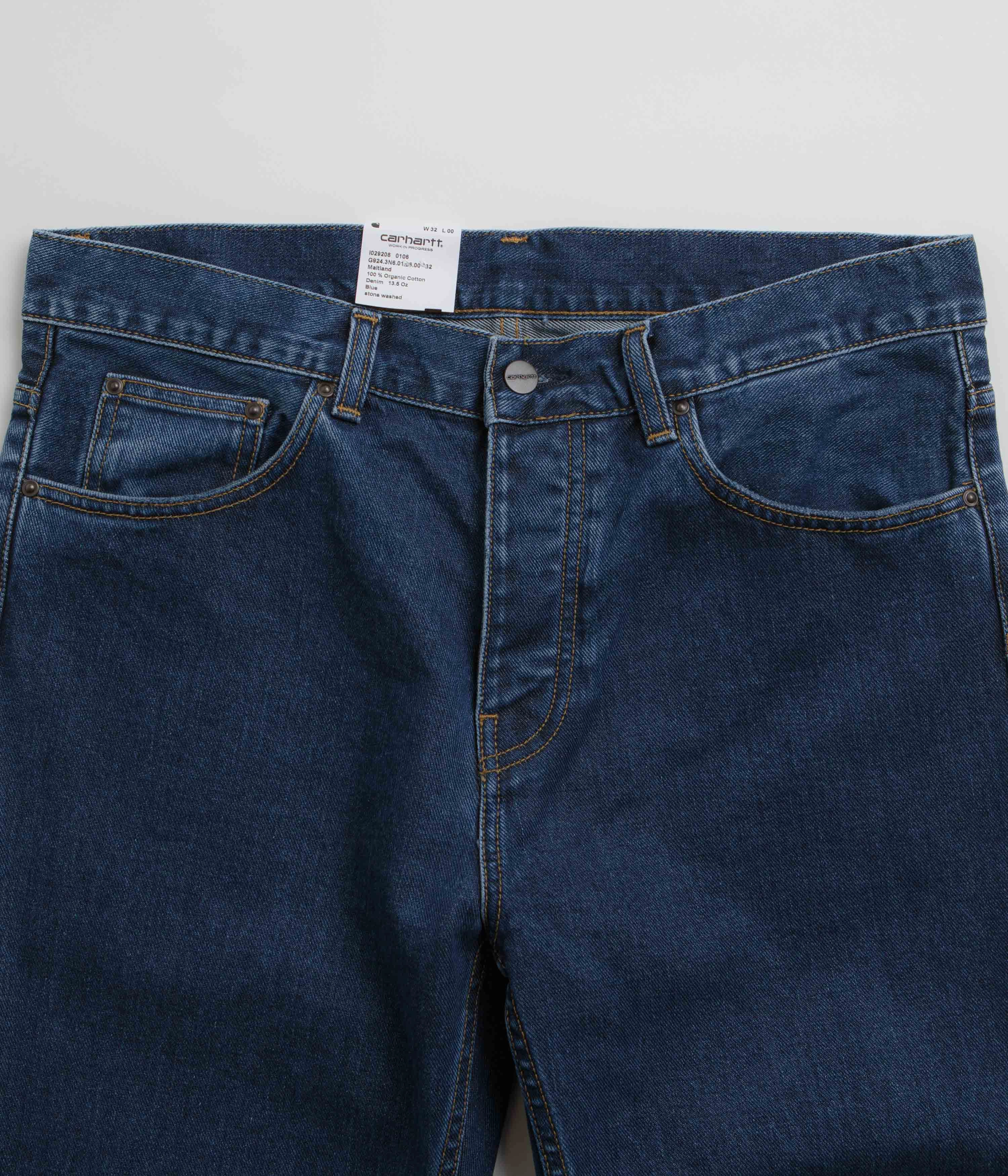 Durable Fabric Carhartt Newel Pants - Blue Stone Washed