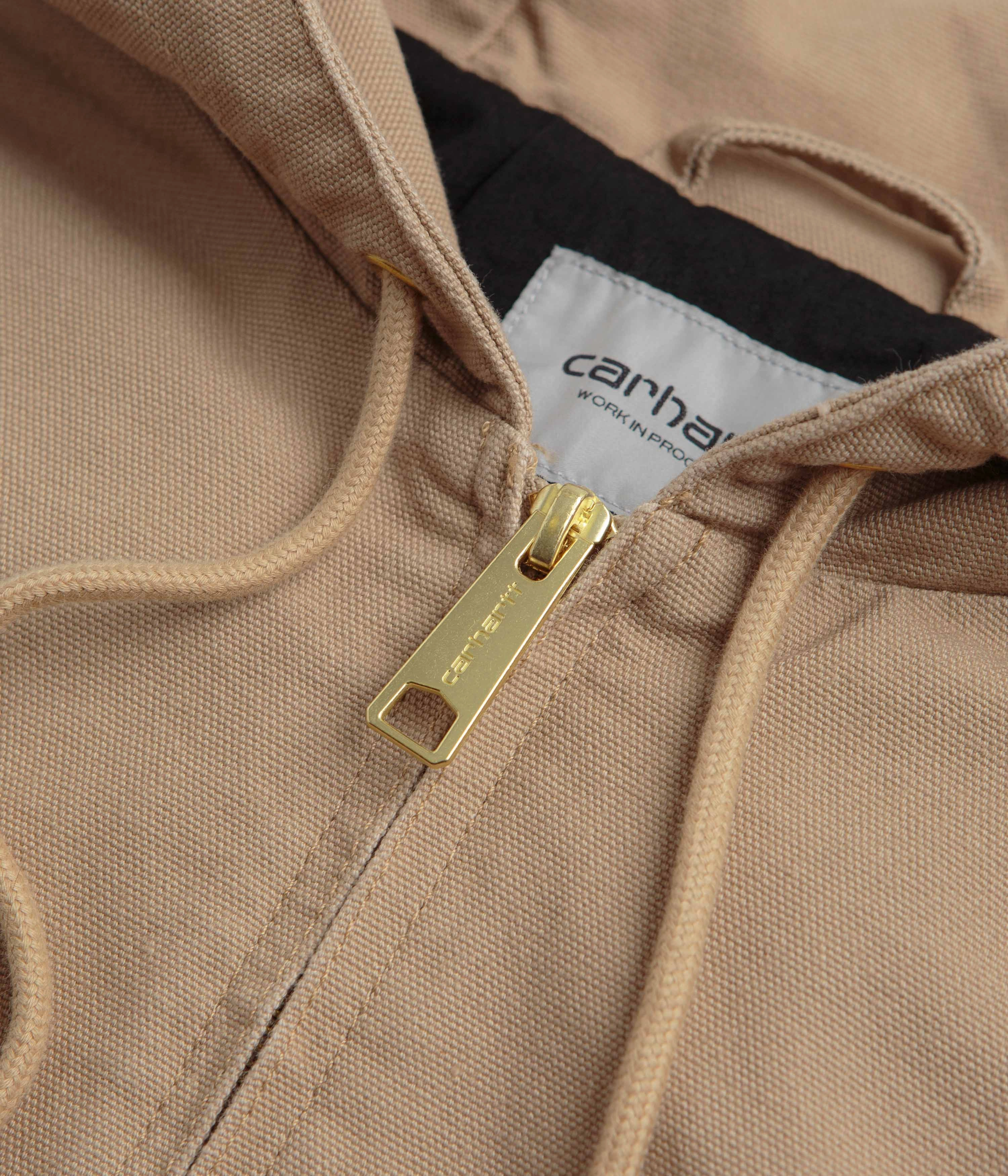 Carhartt OG Active Jacket - Dusty Hamilton Brown Rinsed Heat Reflective Lining ZipperClosure