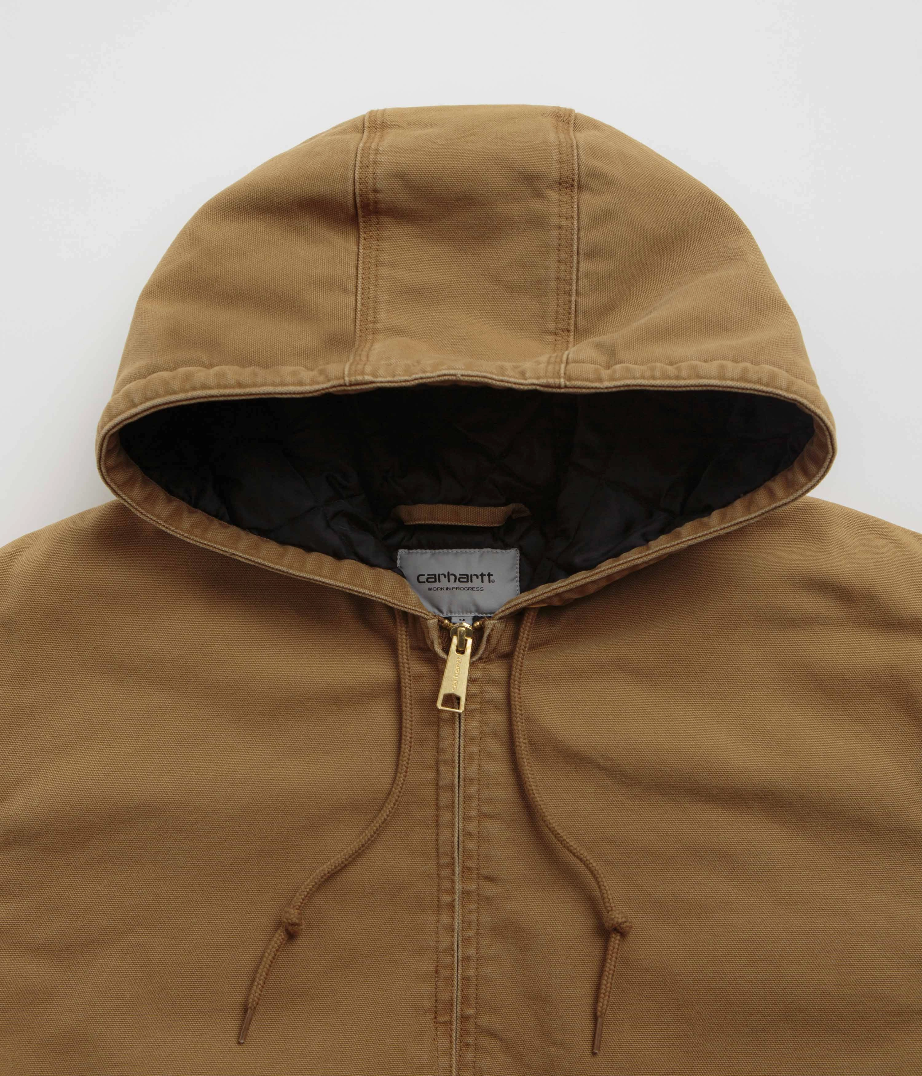 Light Travel Piece Basic Essential Layer Carhartt OG Active Jacket - Hamilton Brown Stone Canvas