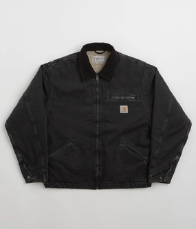 Eco Friendly Padding Advanced Insulation Carhartt OG Detroit Jacket - Black / Black Stone Washed
