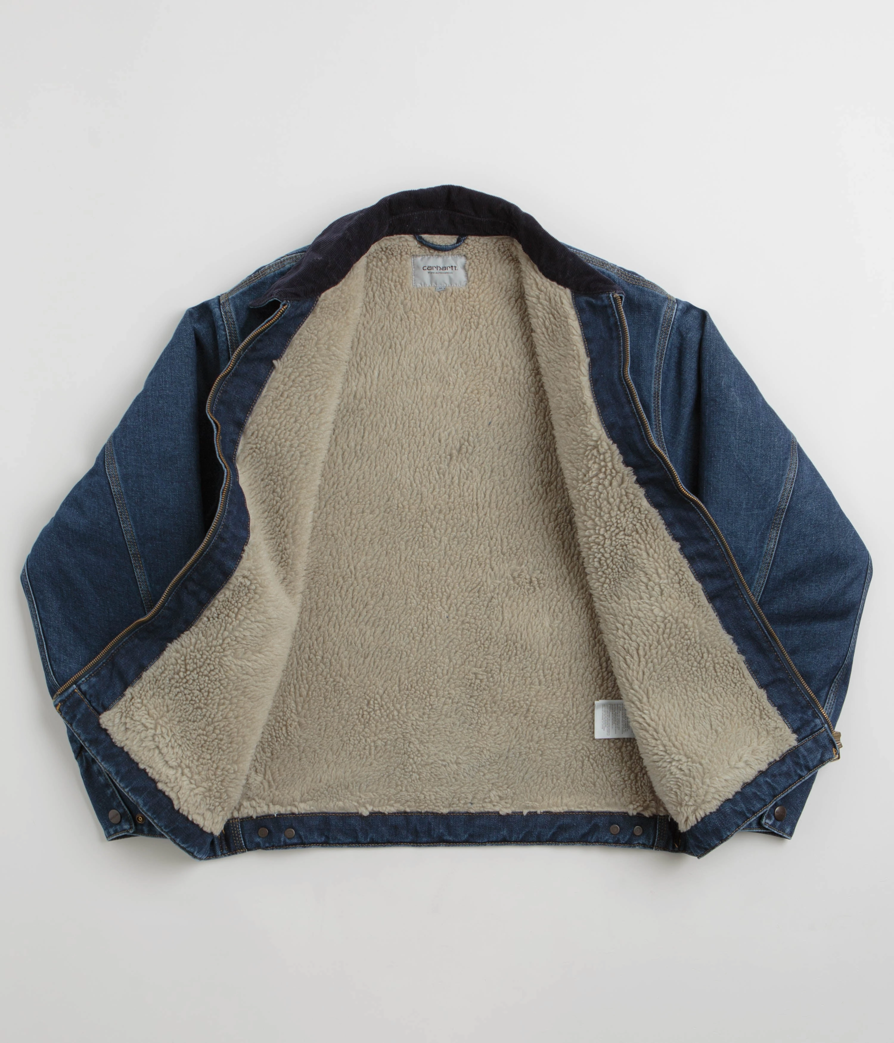 Carhartt OG Detroit Jacket - Blue / Dark Navy Stone Washed Detachable Lining FoldableStorageCapability