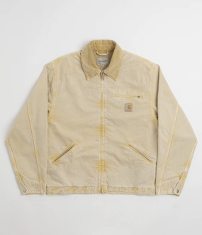 TearResistantFabric Reinforced Stress Points Carhartt OG Detroit Jacket - Dusty Hamilton Brown / Dusty Hamilton Brown Chalk Wash
