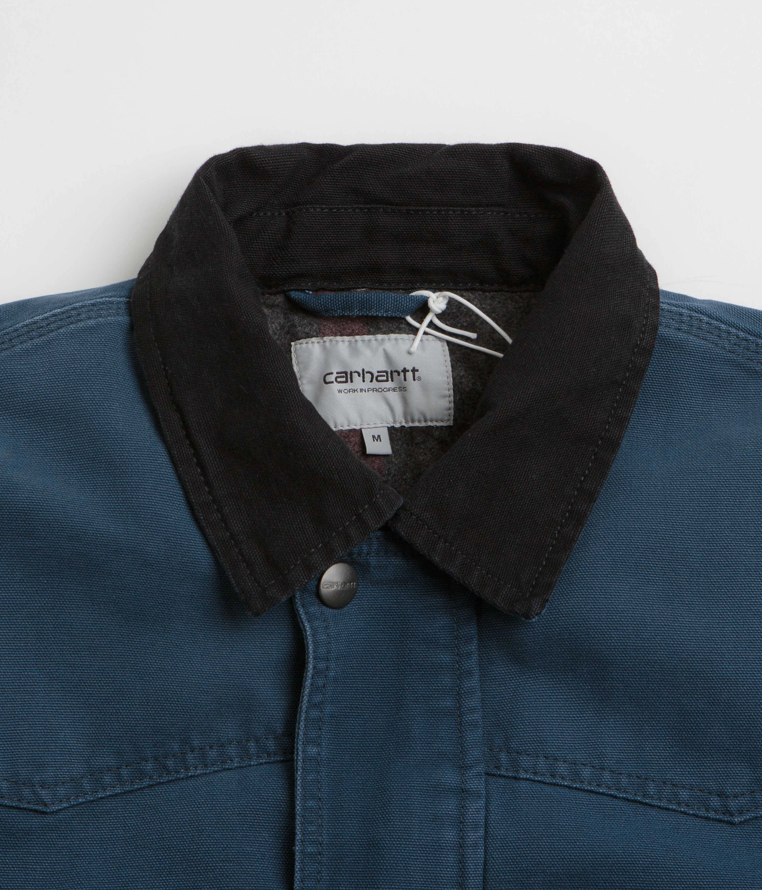 AirflowVents Sustainable Packaging Carhartt OG Santa Fe Coat - Deep Lagoon / Black Stone