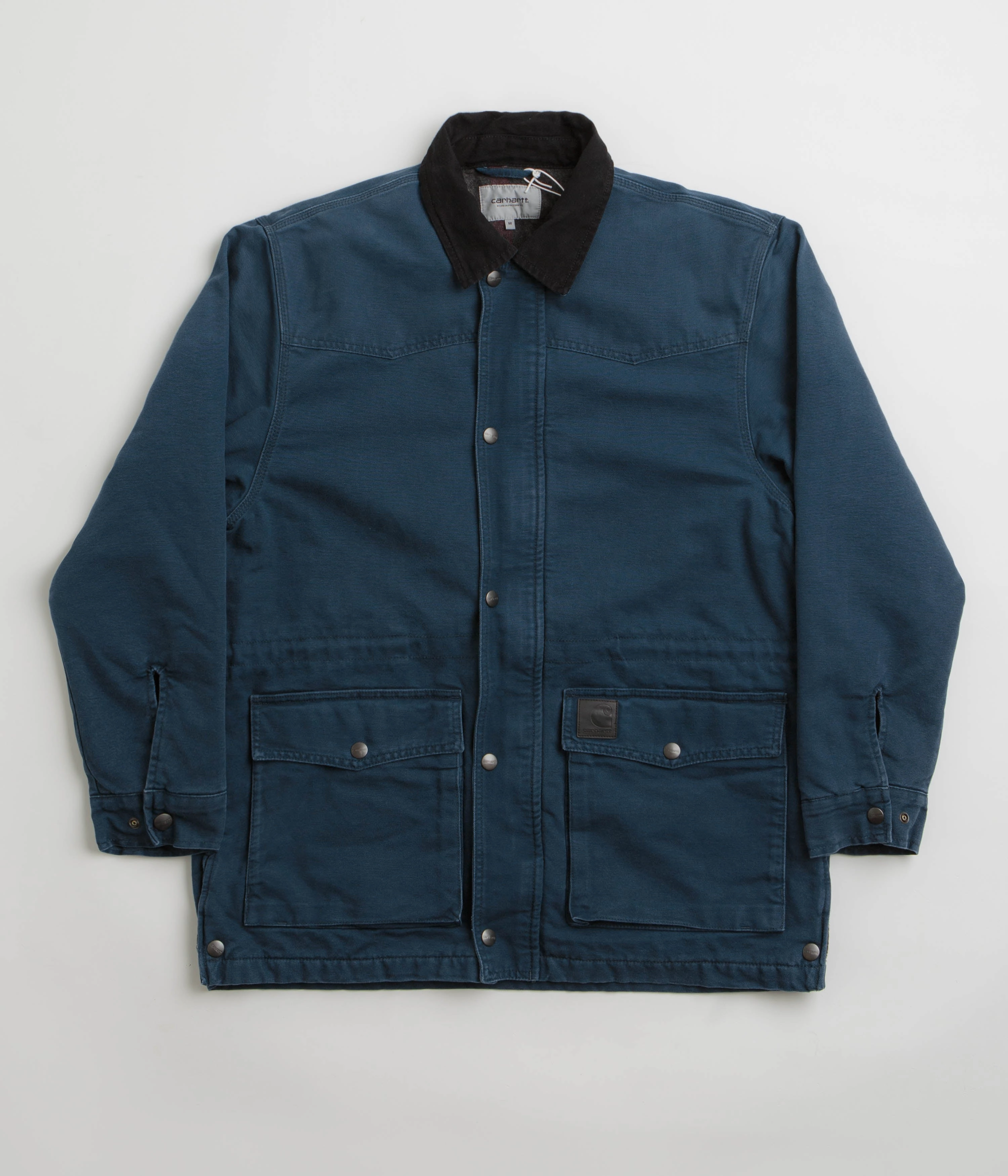 Simple Modern Piece windproof Carhartt OG Santa Fe Coat - Deep Lagoon / Black Stone