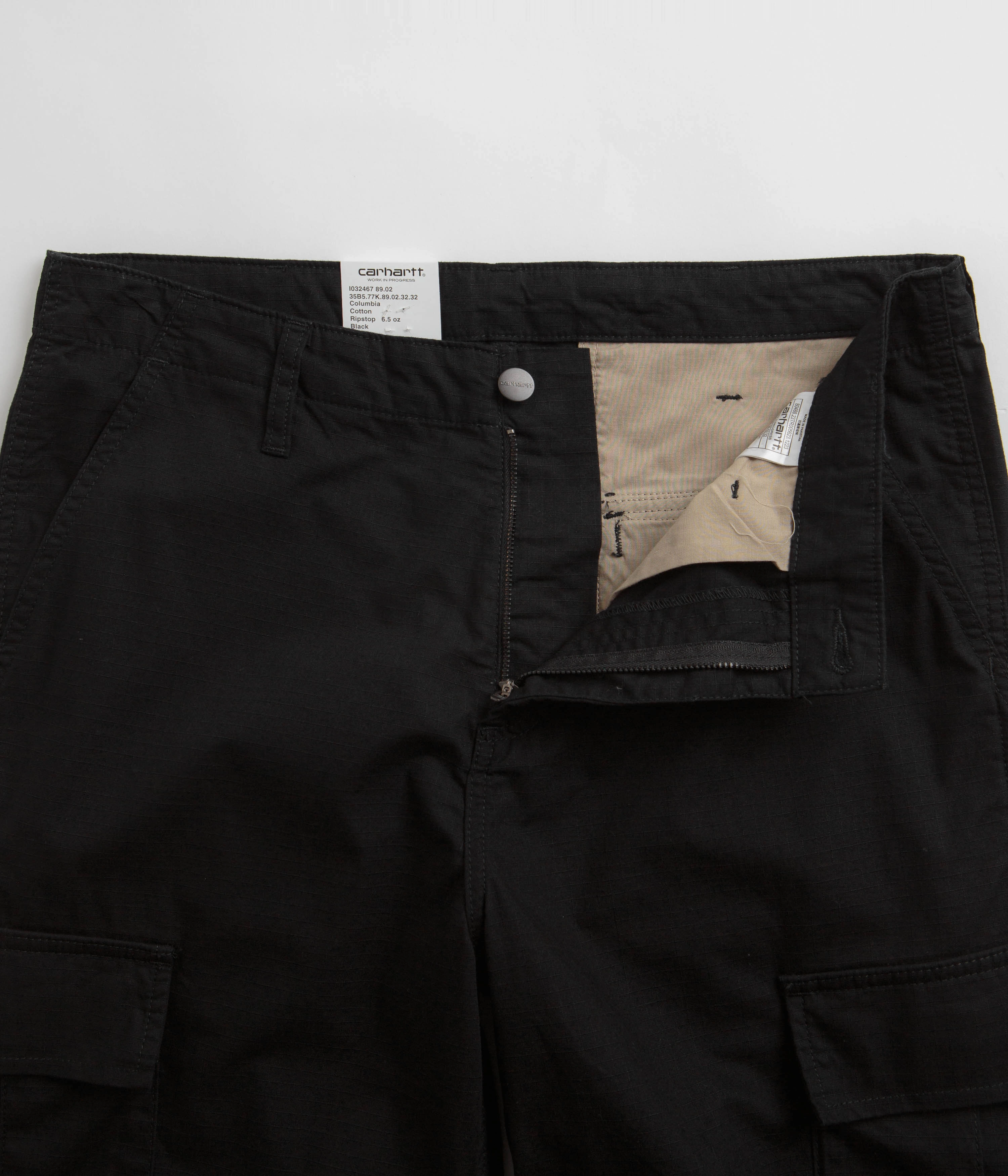 Stretchable Waist Carhartt Regular Cargo Pants - Black
