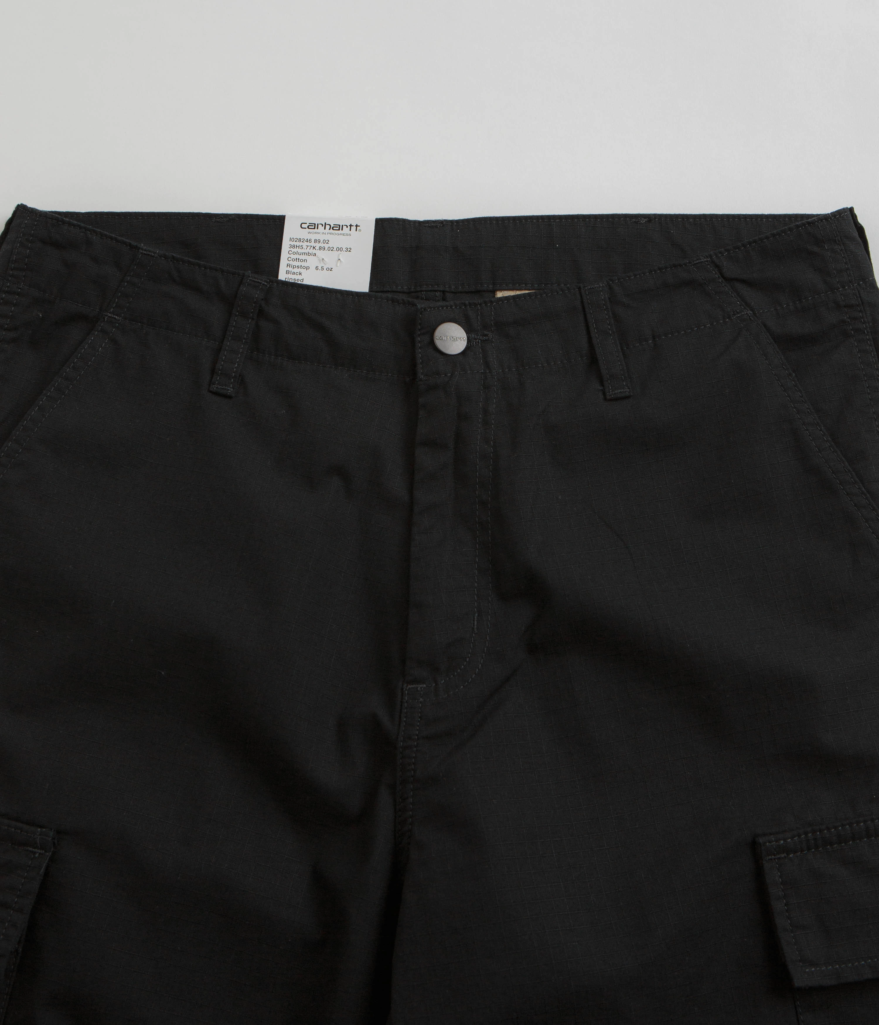 Carhartt Regular Cargo Shorts - Black Trendy Style Adaptive Tension Control