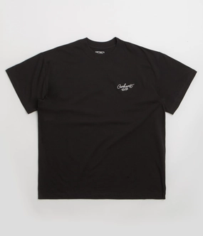 Carhartt Signature Script T-Shirt - Black / White Casual All-Day
