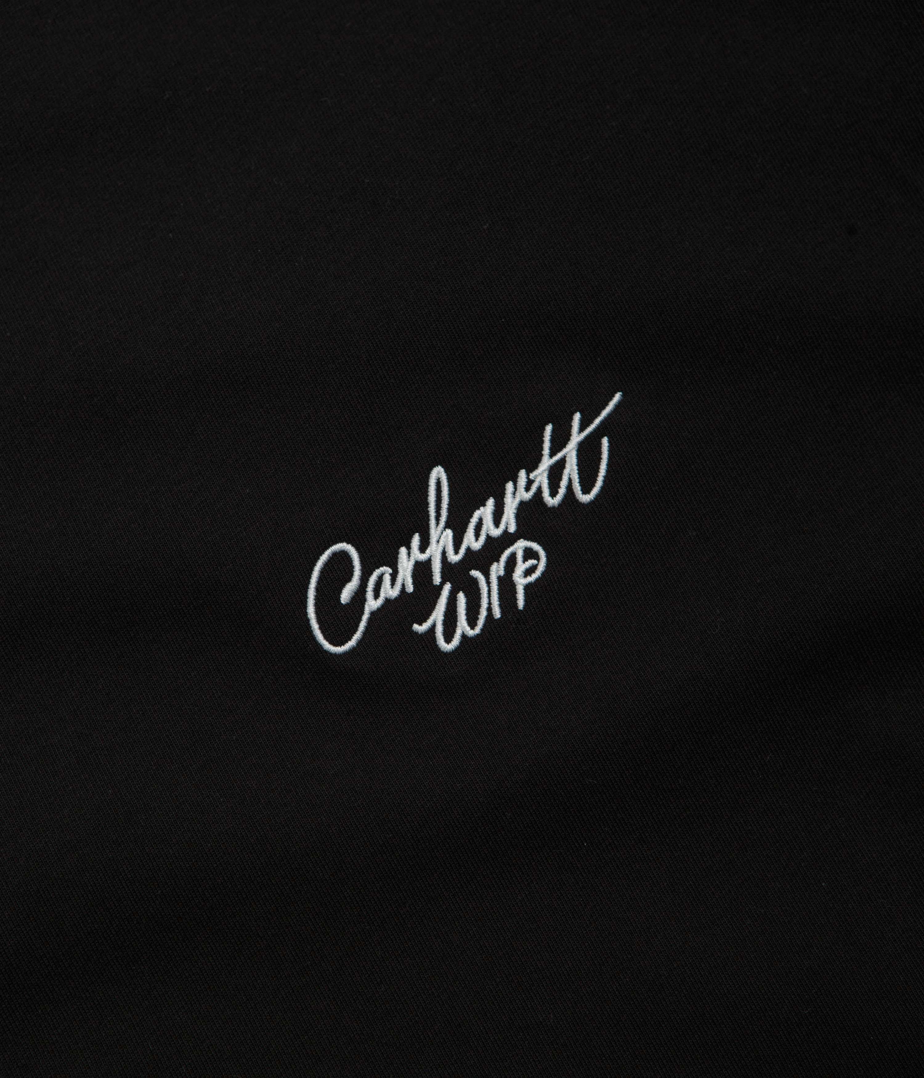 Circular Knit Design Casual Choice Carhartt Signature Script T-Shirt - Black / White