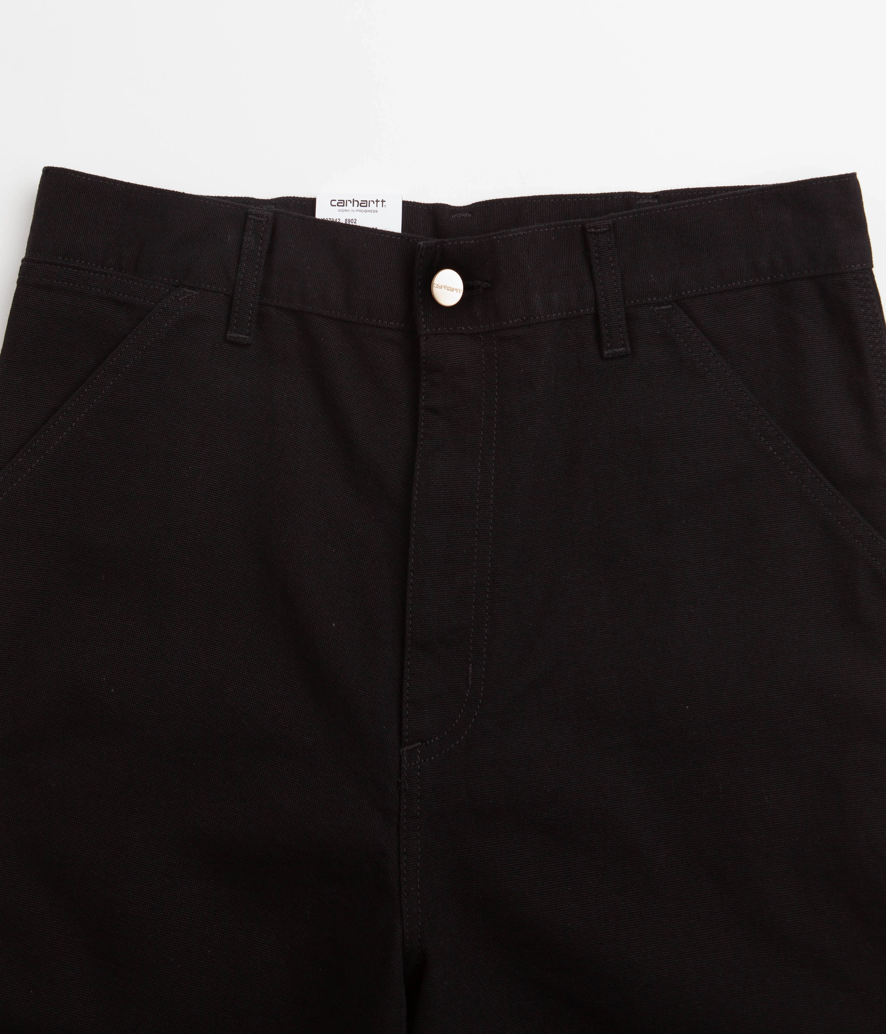 Carhartt Single Knee Shorts - Black Rinsed Sport Fit Everyday Fit
