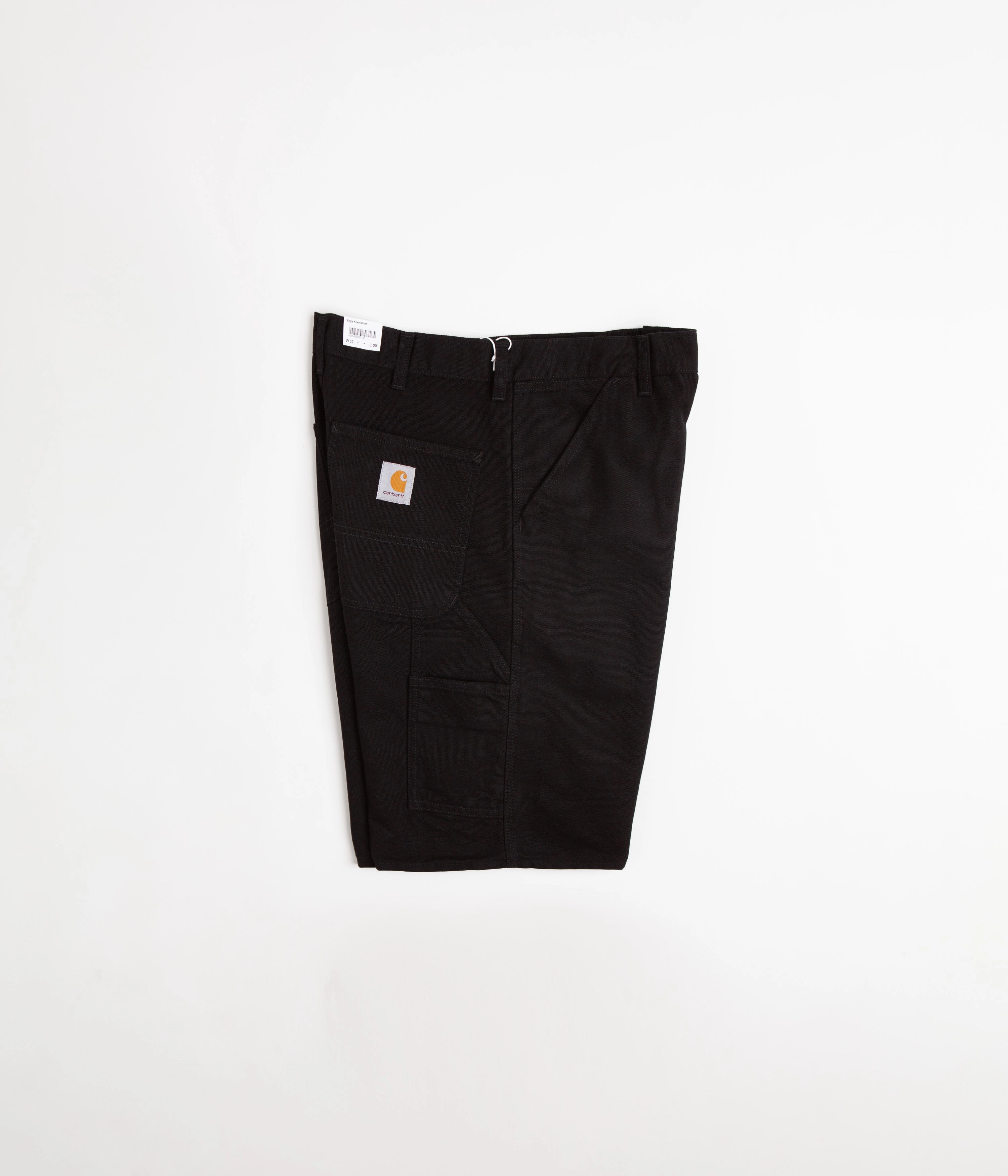 Carhartt Single Knee Shorts - Black Rinsed HighBackRise