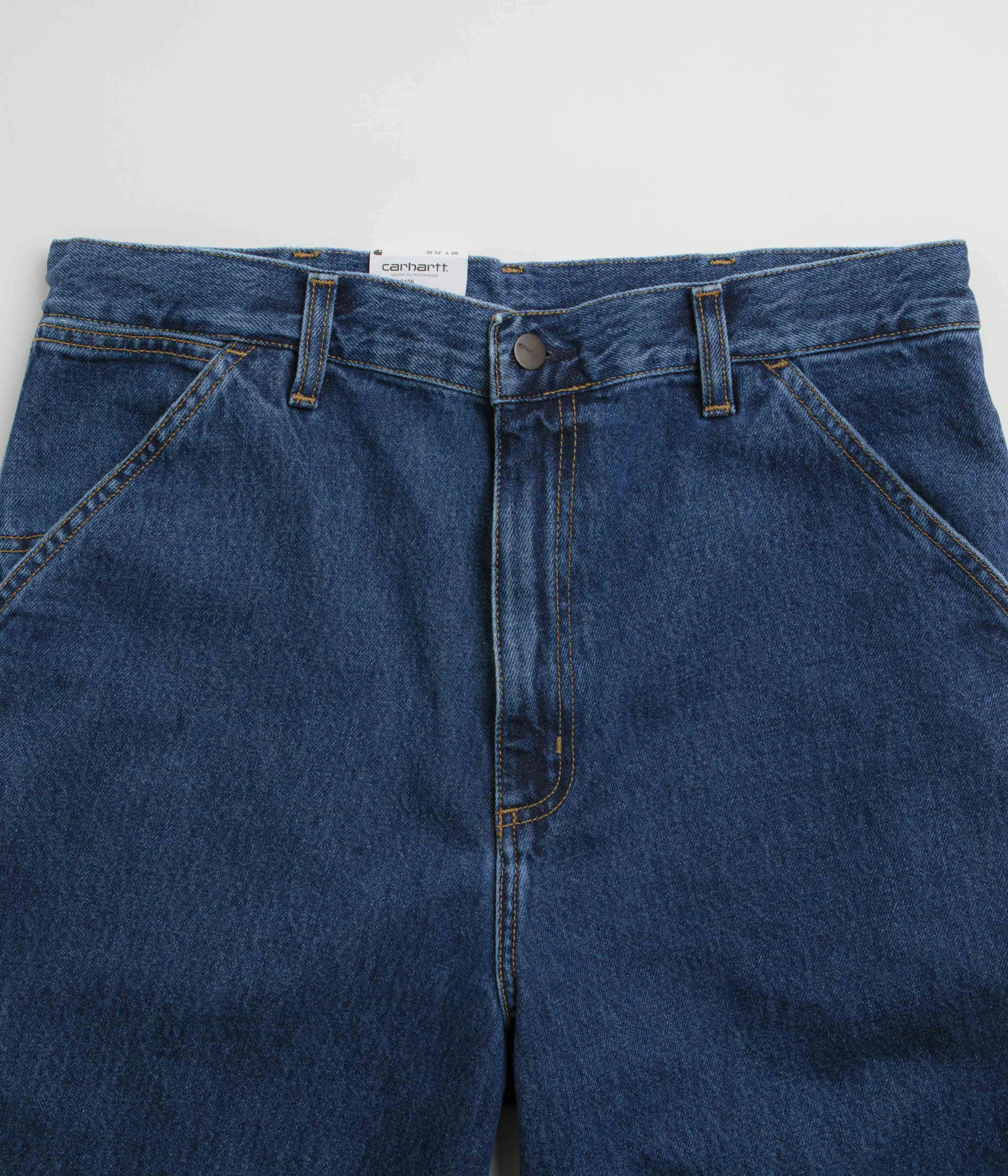 Carhartt Single Knee Shorts - Stone Washed Blue Fashion Accessory