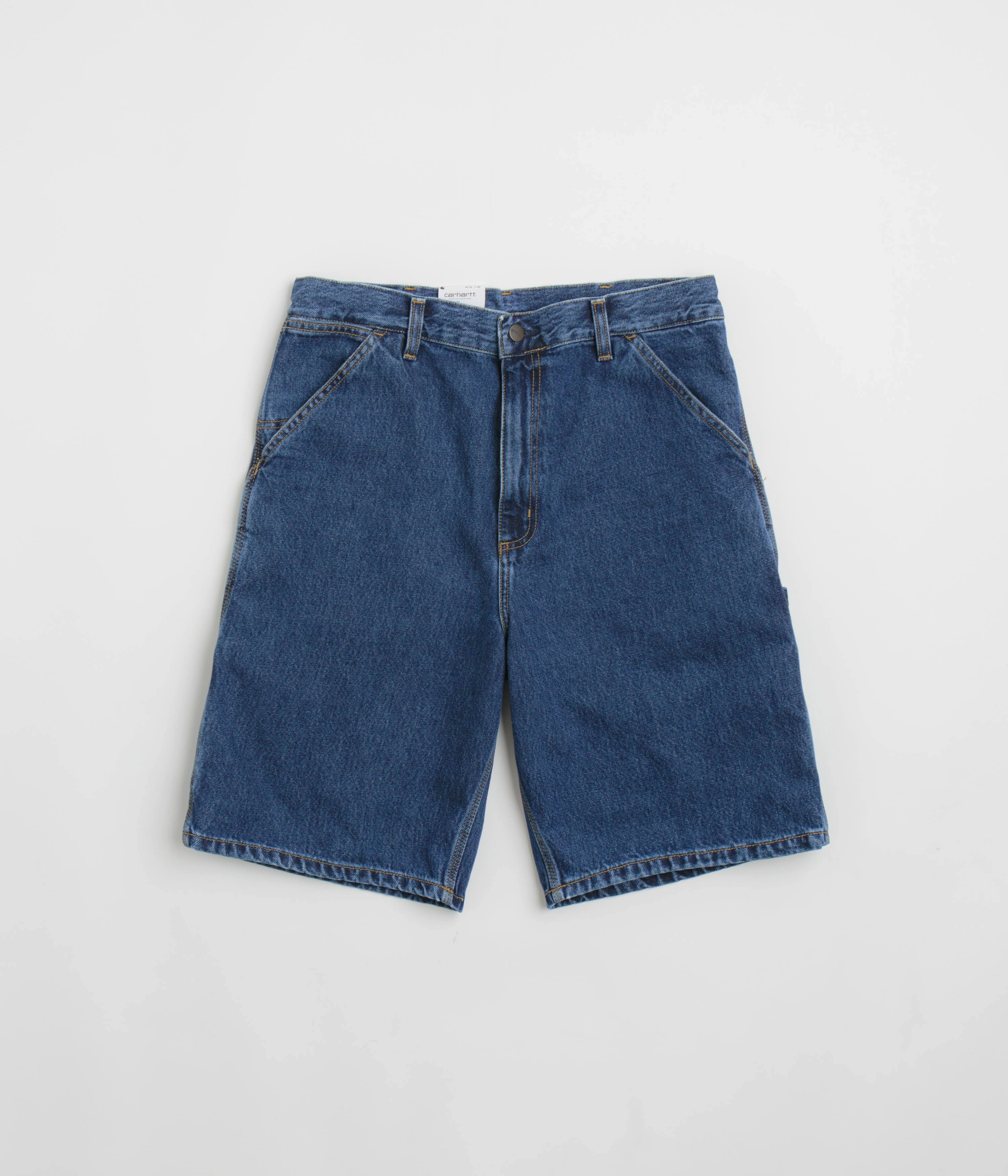 Carhartt Single Knee Shorts - Stone Washed Blue Light Motion