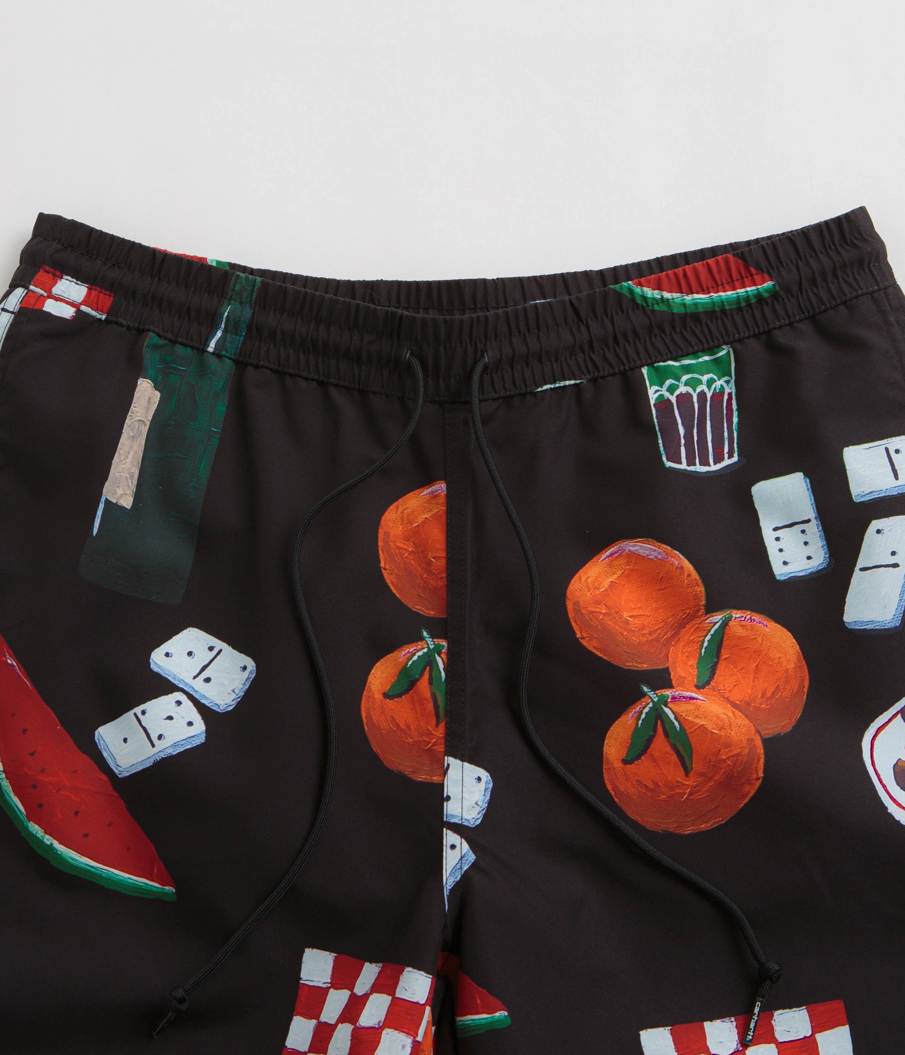 Moisture Wicking Lining Carhartt Slater Swim Trunks - Isis Maria Dinner Print / Black