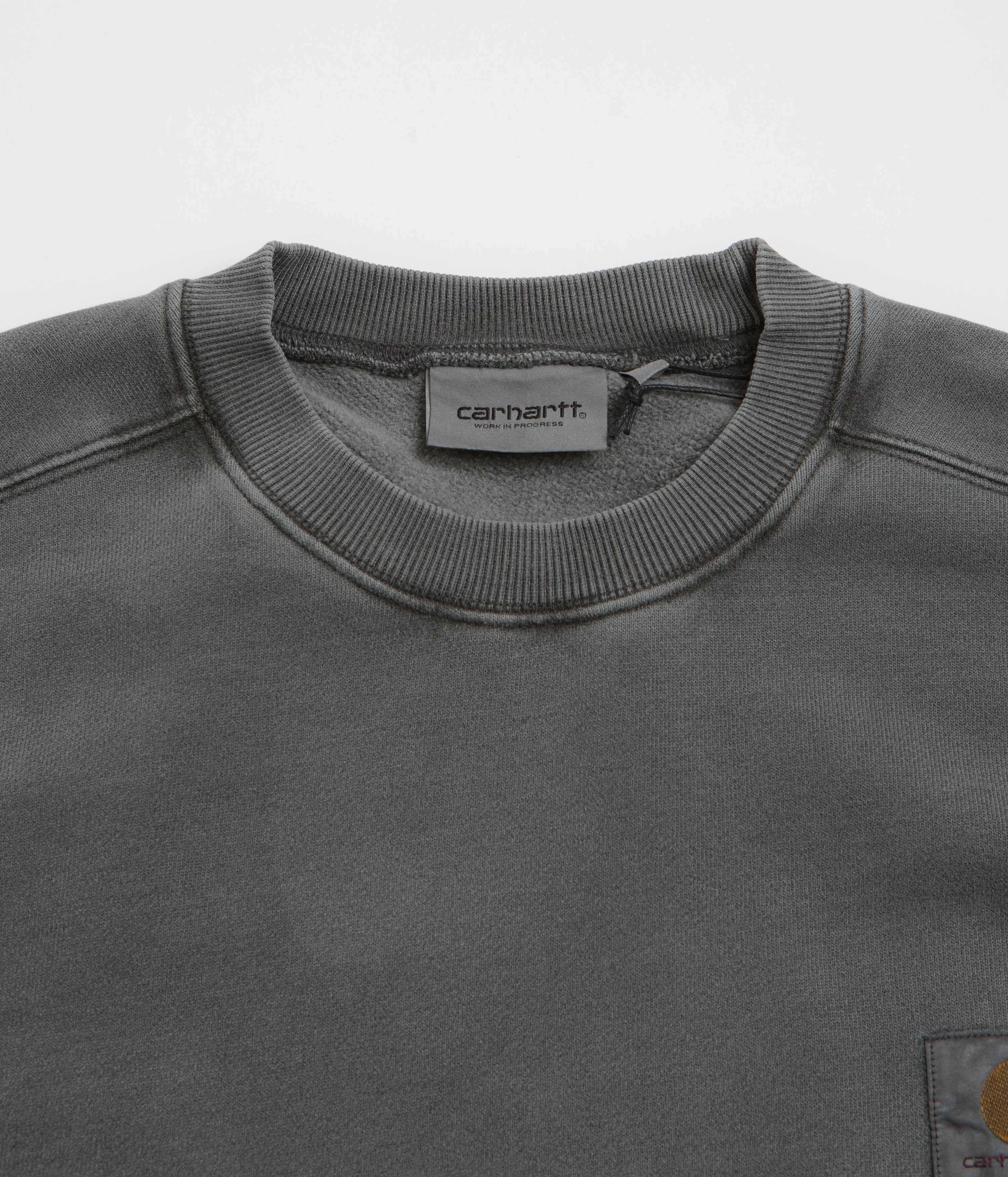 Circular Knit Technology Sustainable Yarn Carhartt Vista Crewneck Sweatshirt - Graphite