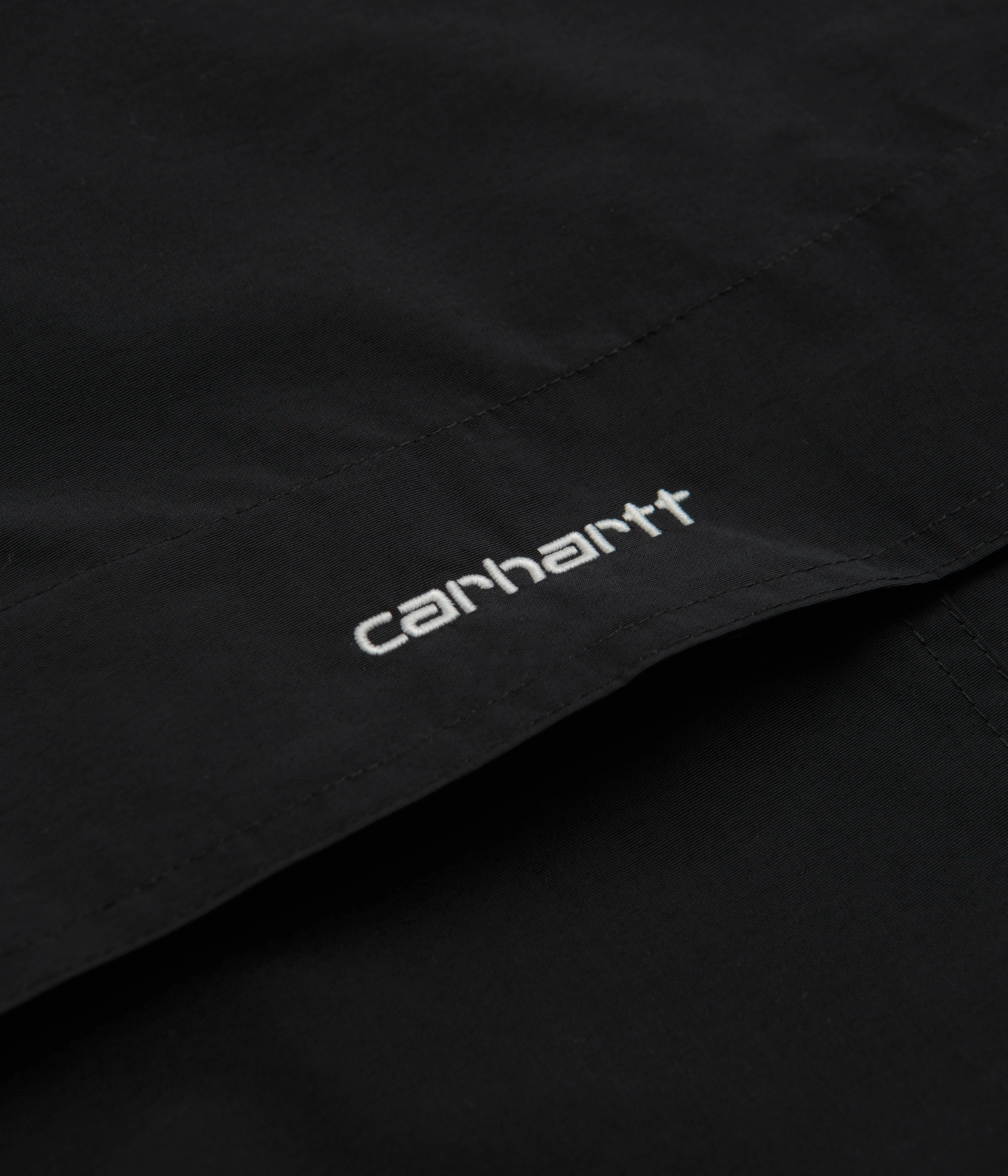 Carhartt Windbreaker Pullover Jacket - Black / White TapedZippers