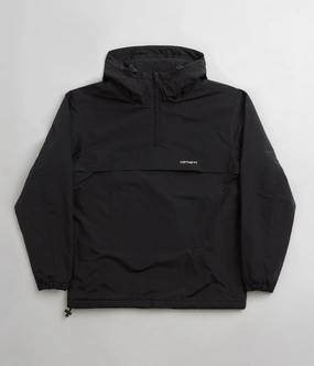 Mild Weather Carhartt Windbreaker Pullover Jacket - Black / White