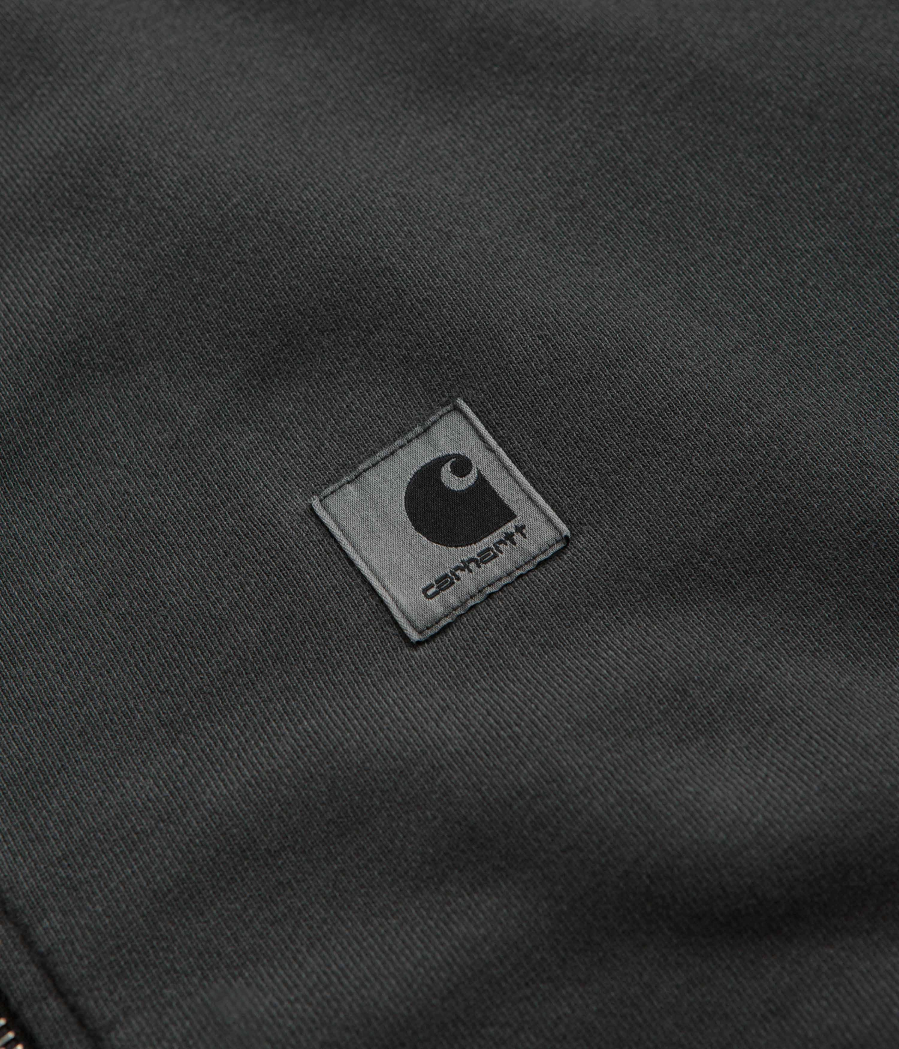 MultiPocket Layout Carhartt Womens Nelson Sweat Bomber Jacket - Charcoal