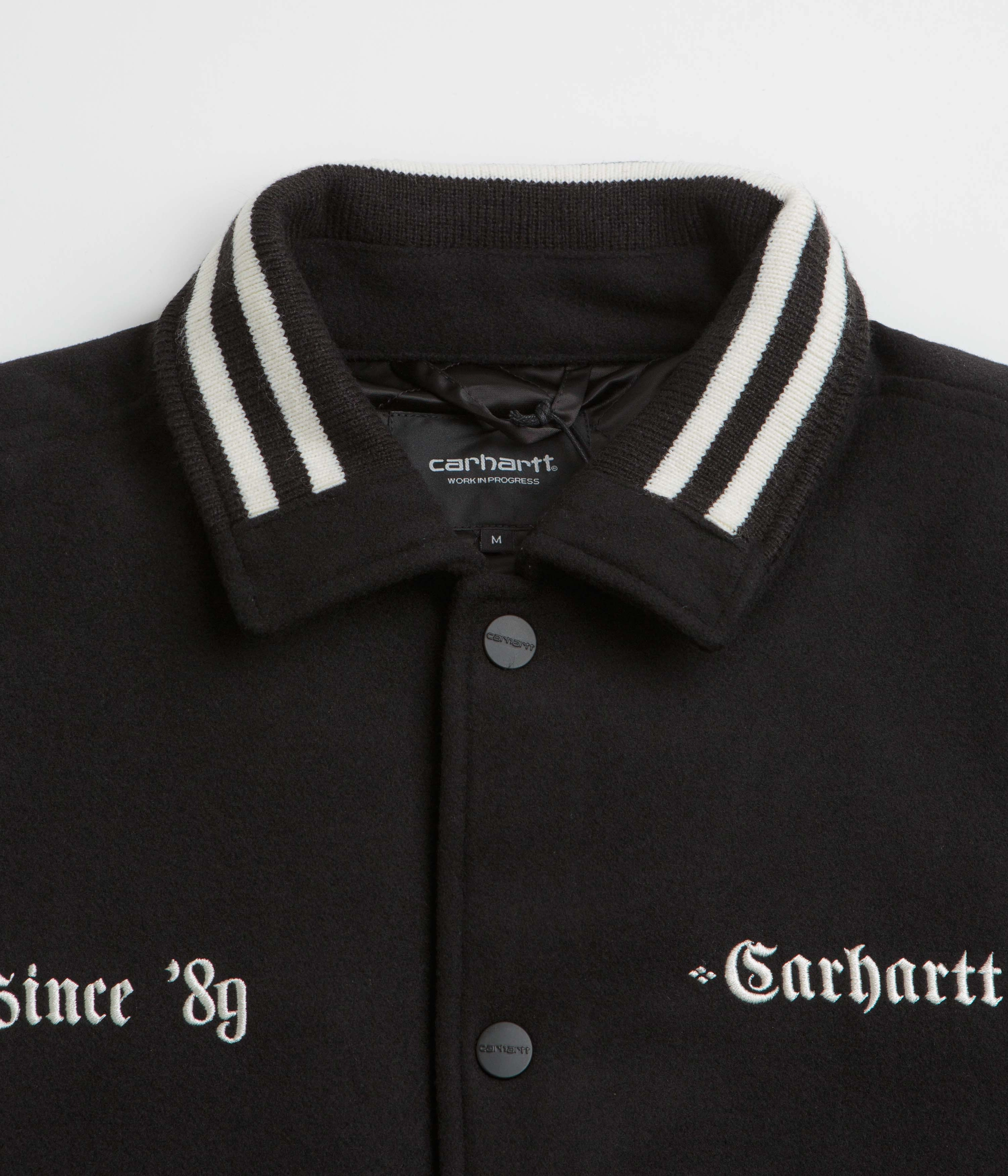 MagneticClosure Carhartt Wool Coach Jacket - Black / Wax