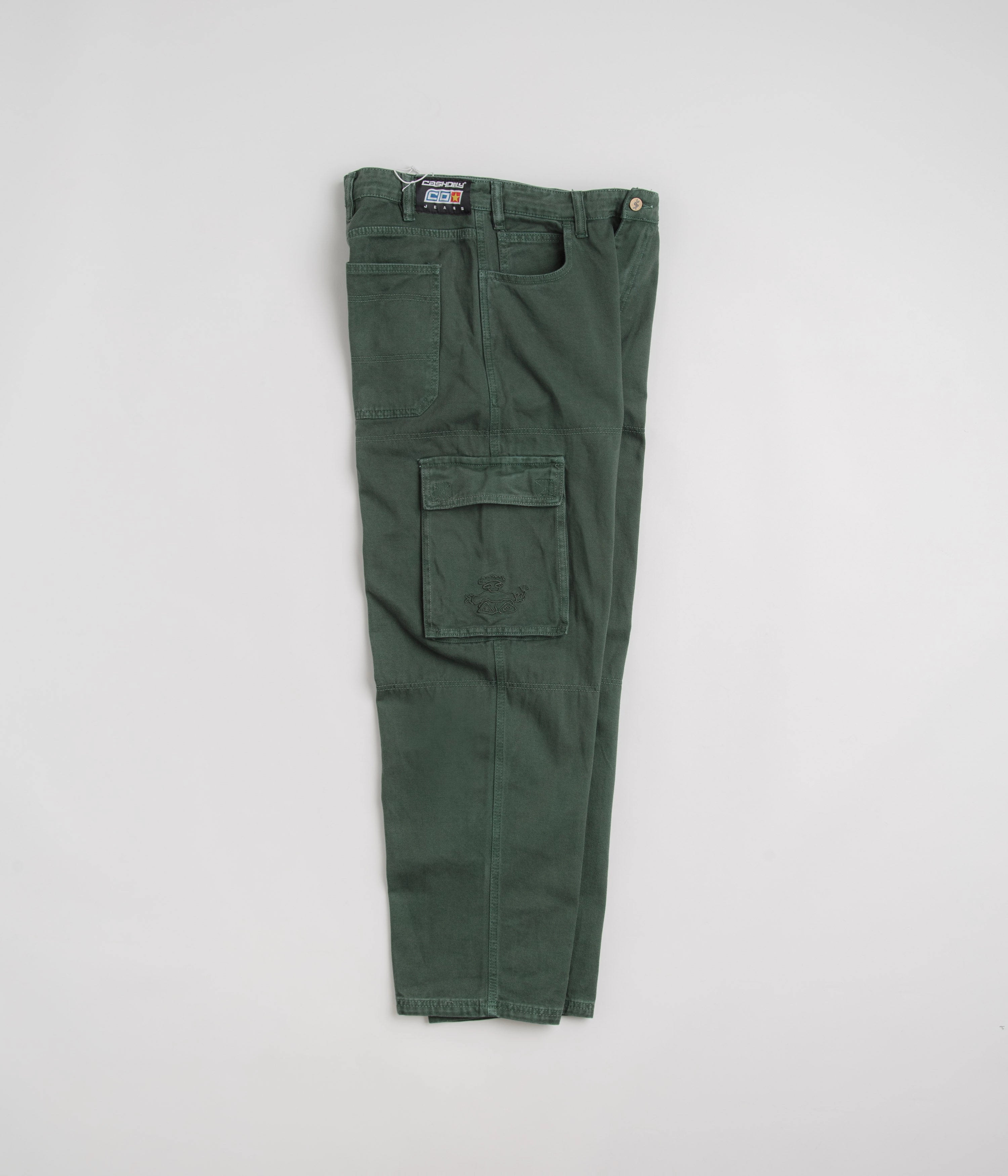 Wrinkle Resistant Mesh Comfort Cash Only Aleka Cargo Jeans - Green