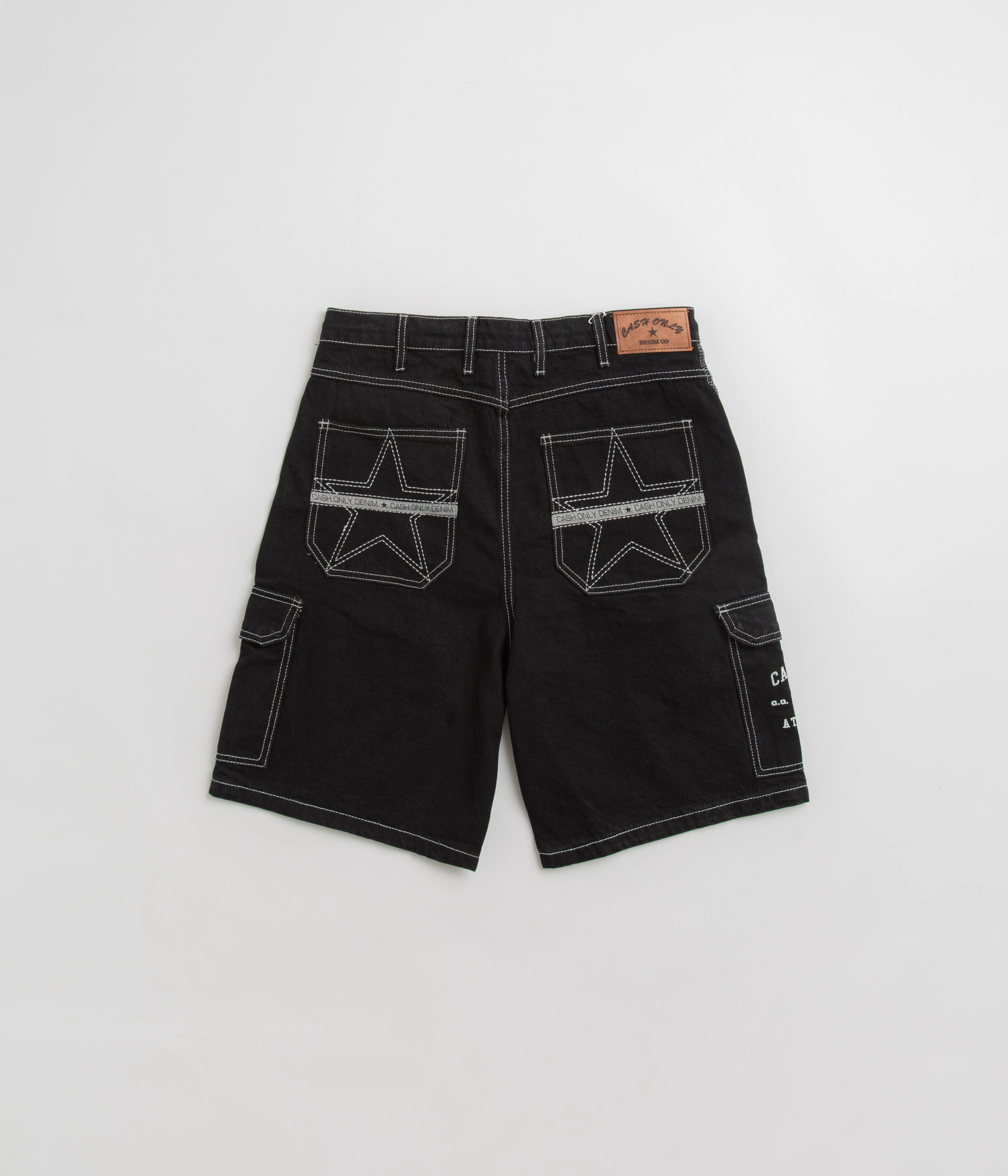 home renovation Cash Only Athletics Denim Shorts - Washed Black