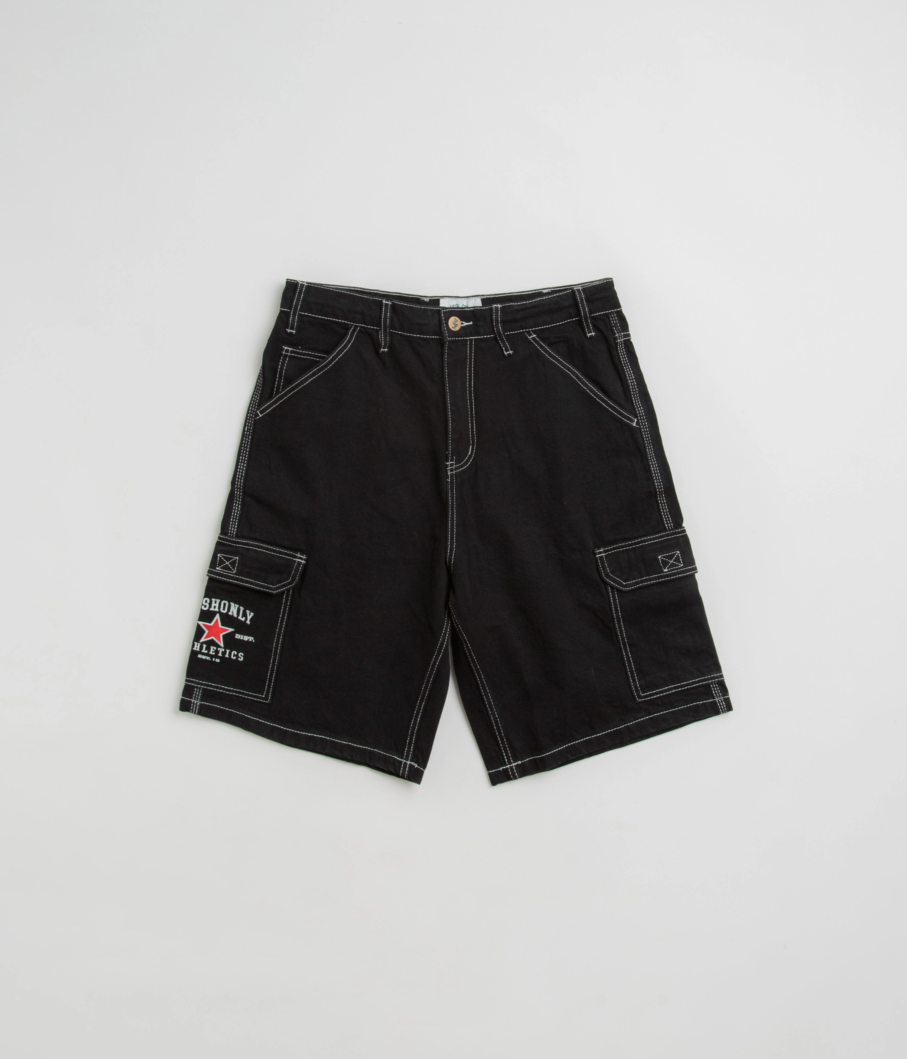 Go Light Cash Only Athletics Denim Shorts - Washed Black