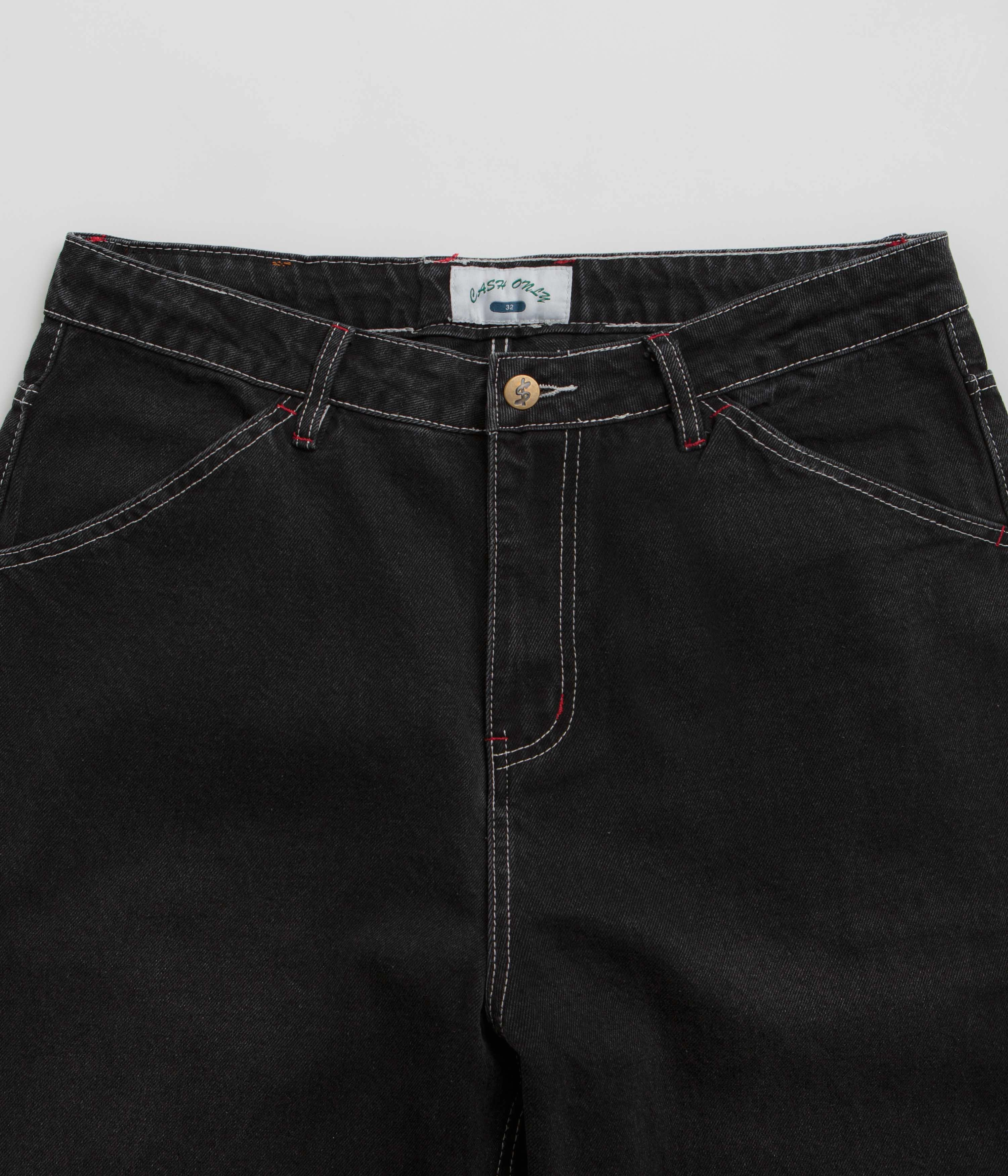 Cash Only Halftime Jeans - Distressed Black ReinforcedBeltLoops