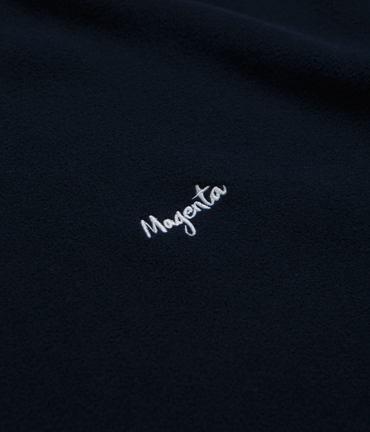 Chic Style Magenta Script Crewneck Sweatshirt - Navy