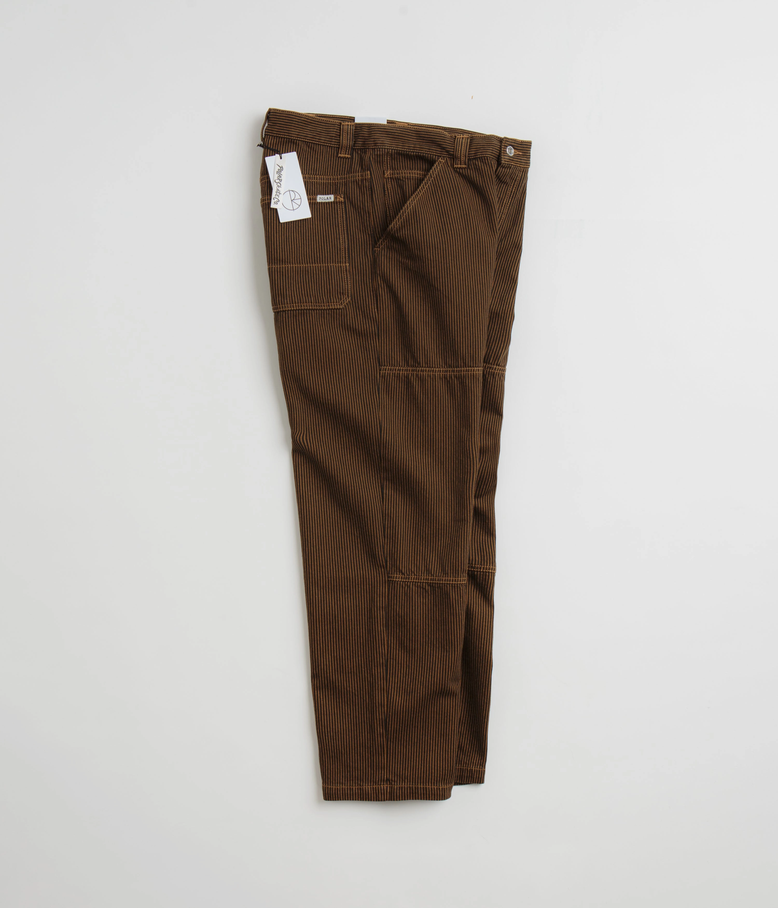 Polar 93 Hickory Stripe Work Pants - Rust ThermalRegulatingLining Active Fit