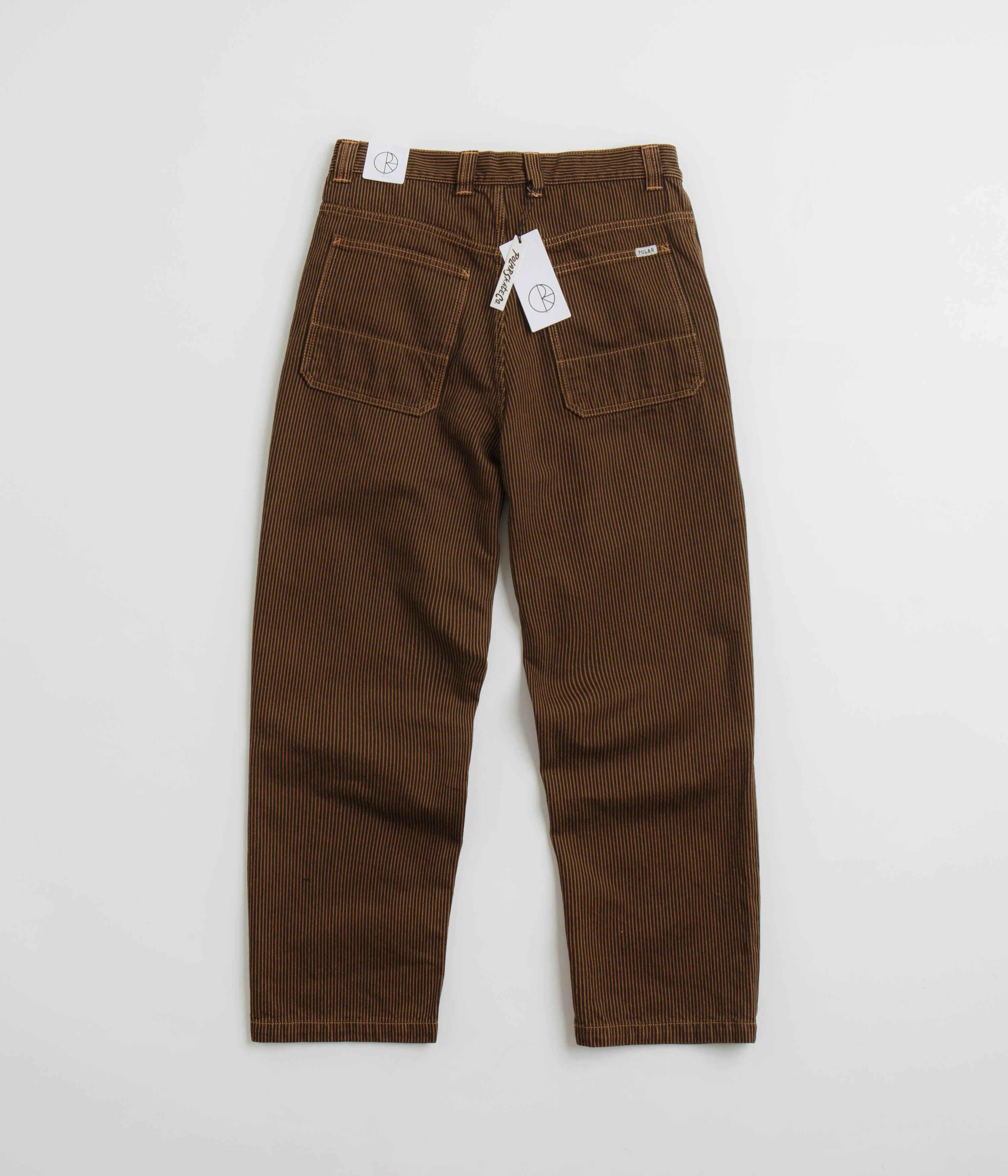 Sleek Design Polar 93 Hickory Stripe Work Pants - Rust