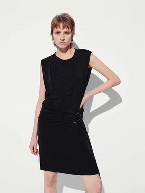 Waisted Sleeveless Mini Dress Urban Edge Flare Breeze