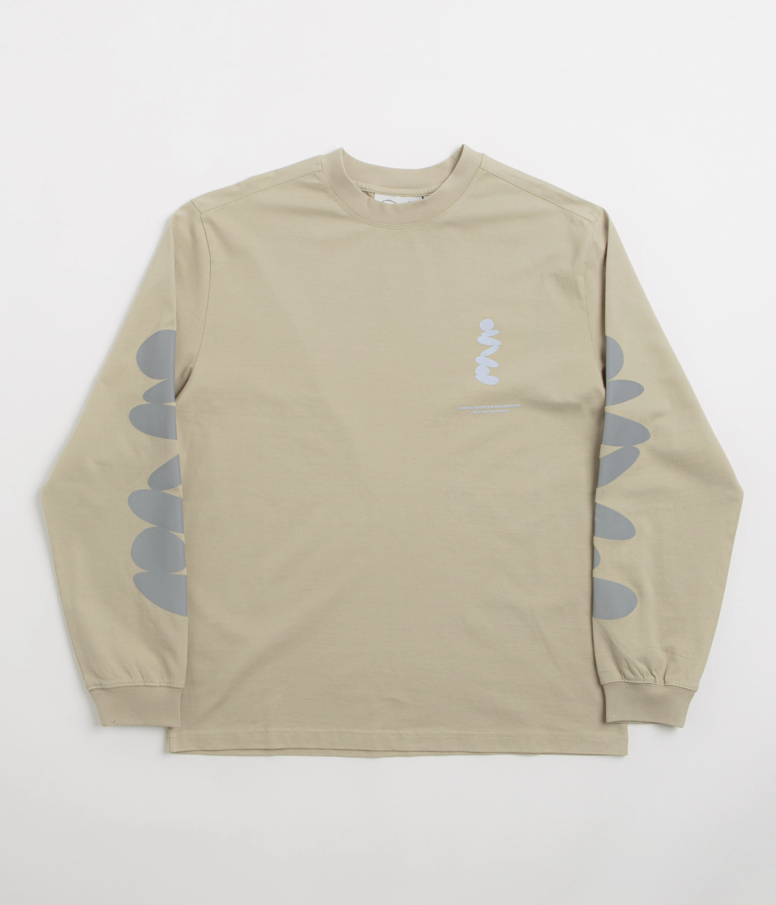 Purple Mountain Observatory Boulders Long Sleeve T-Shirt - Stone Trendy Casual Wear