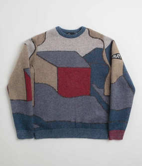 Stylish Comfort Winter Comfort Wear by Parra Your Street Knitted Sweatshirt - Blue
