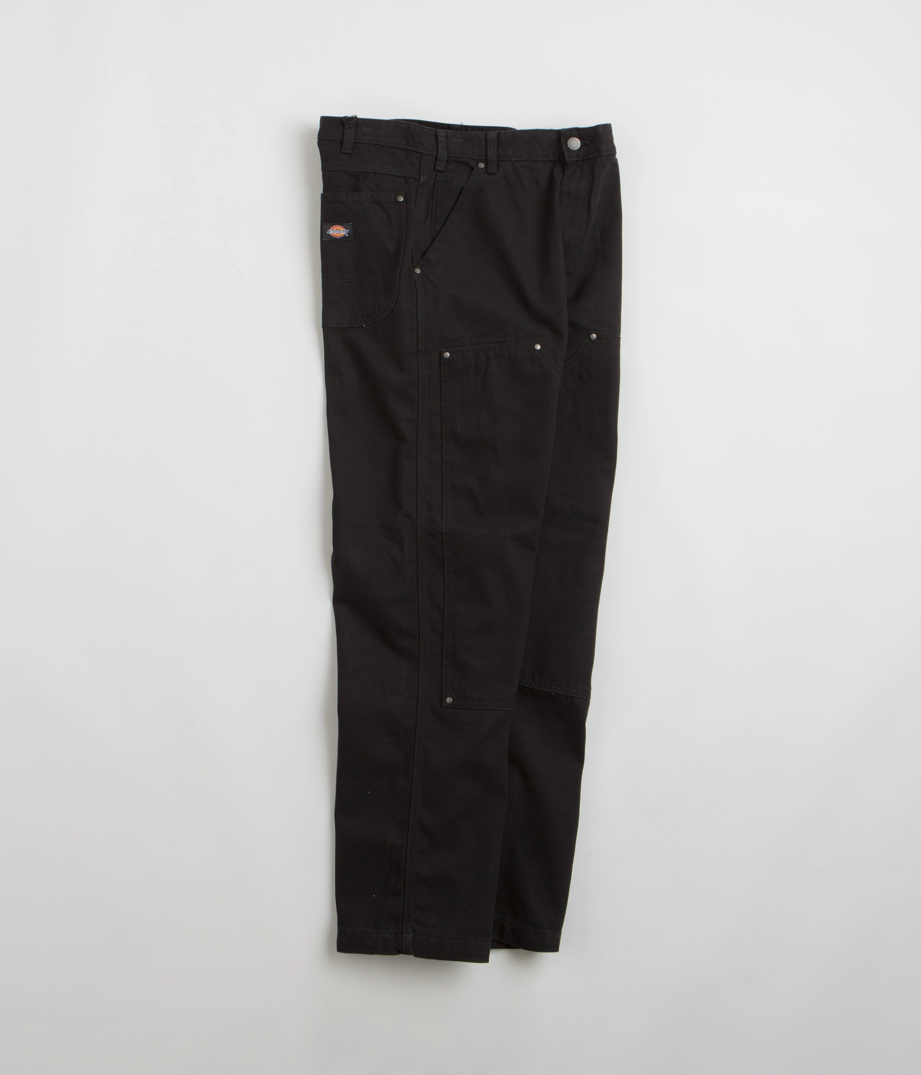 Dickies Duck Canvas Utility Pants - Stone Washed Black Flat waistband