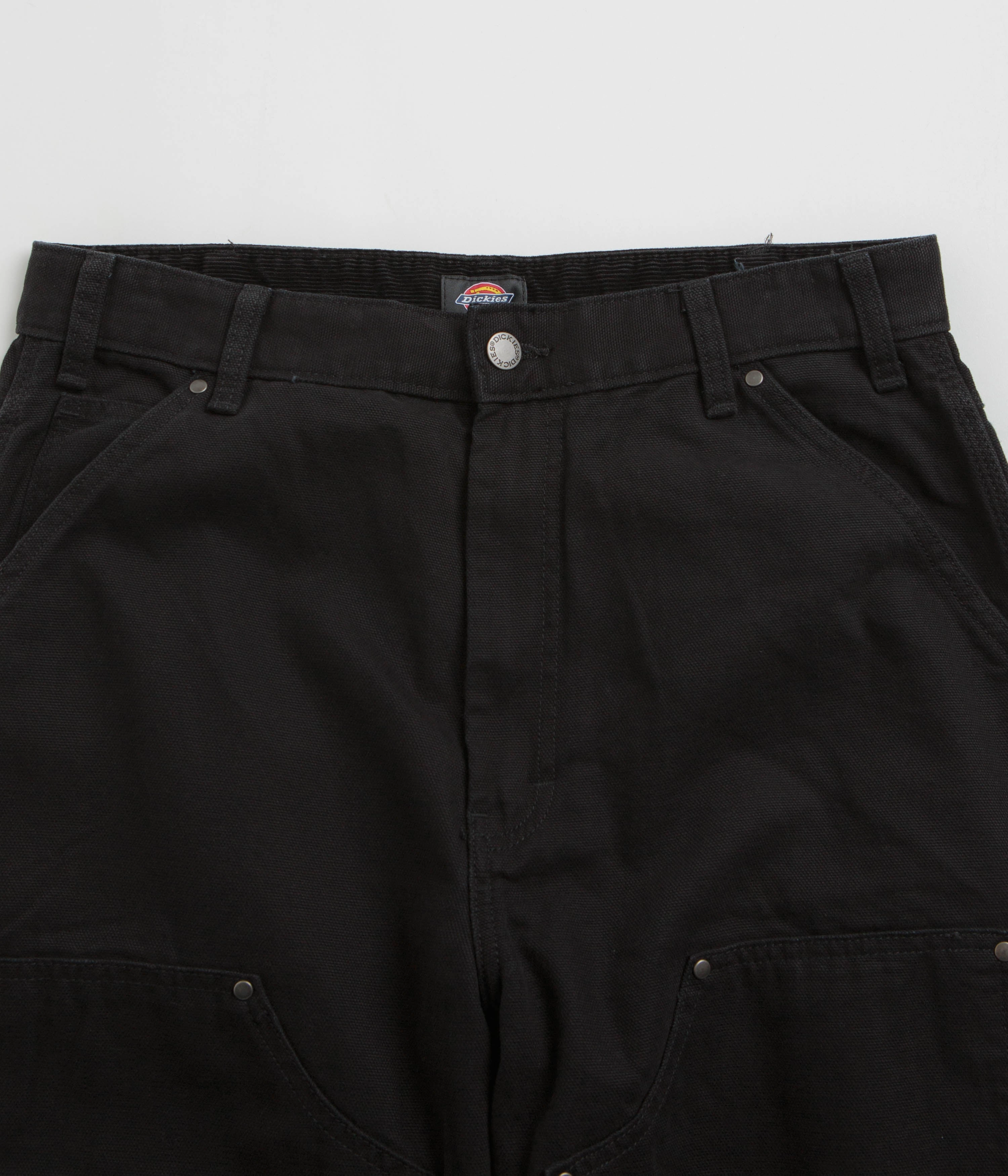Dickies Duck Canvas Utility Pants - Stone Washed Black Clean Finish Office Wear