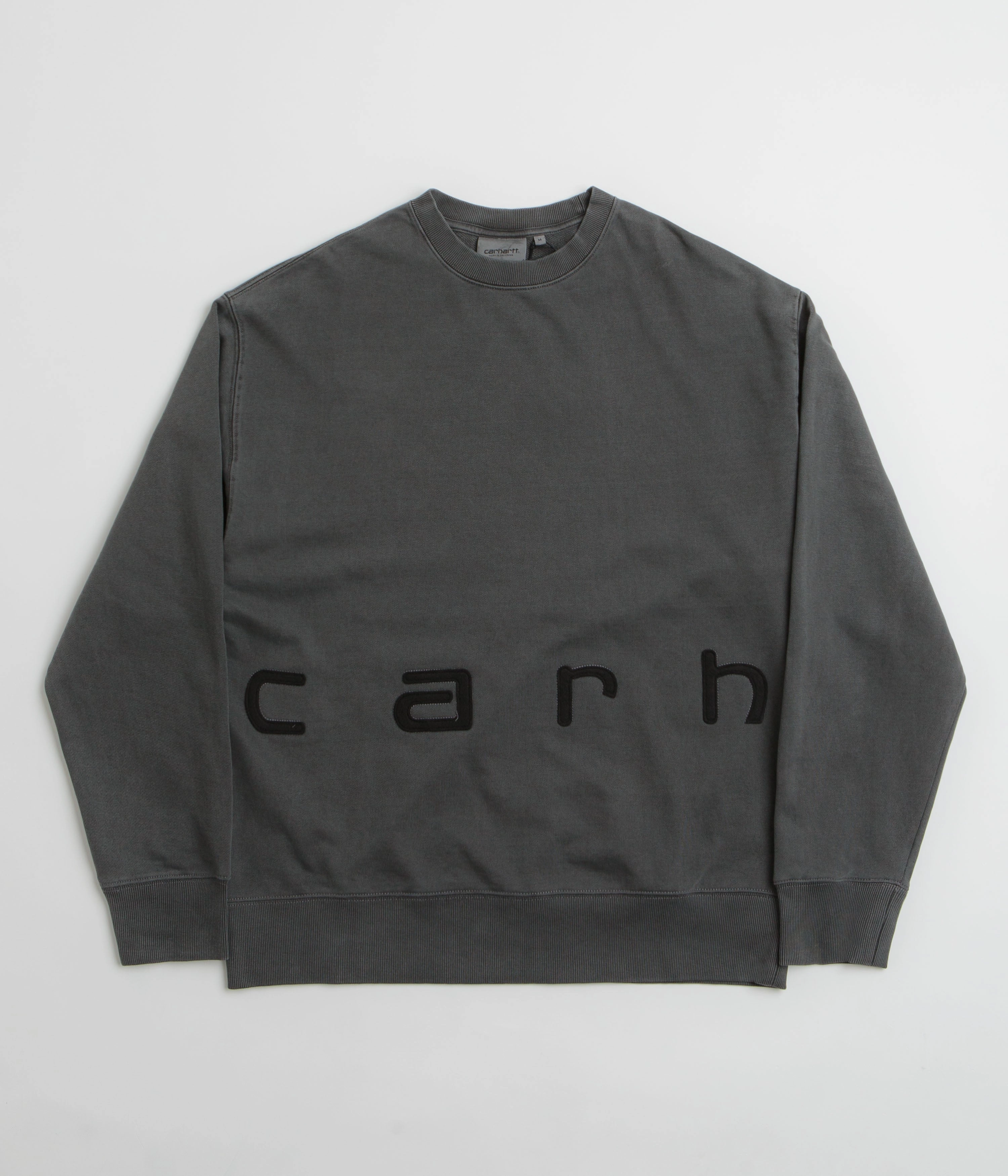Essential Comfort Carhartt Felt Script Crewneck Sweatshirt - Black / Black