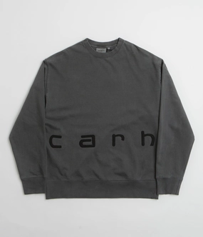 Essential Comfort Carhartt Felt Script Crewneck Sweatshirt - Black / Black