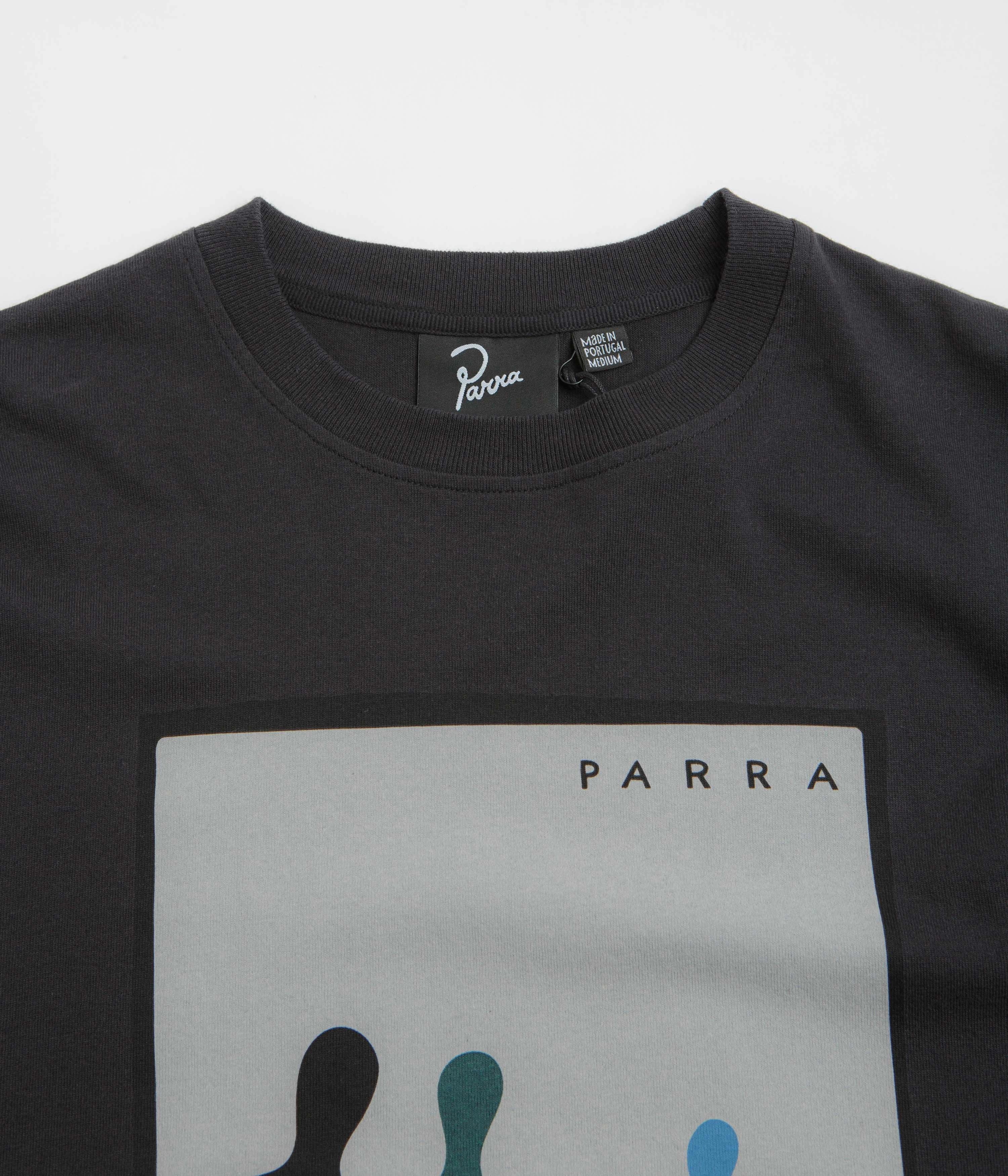 All-Season Comfort Everyday Outfit by Parra The Visitors Long Sleeve T-Shirt - Black