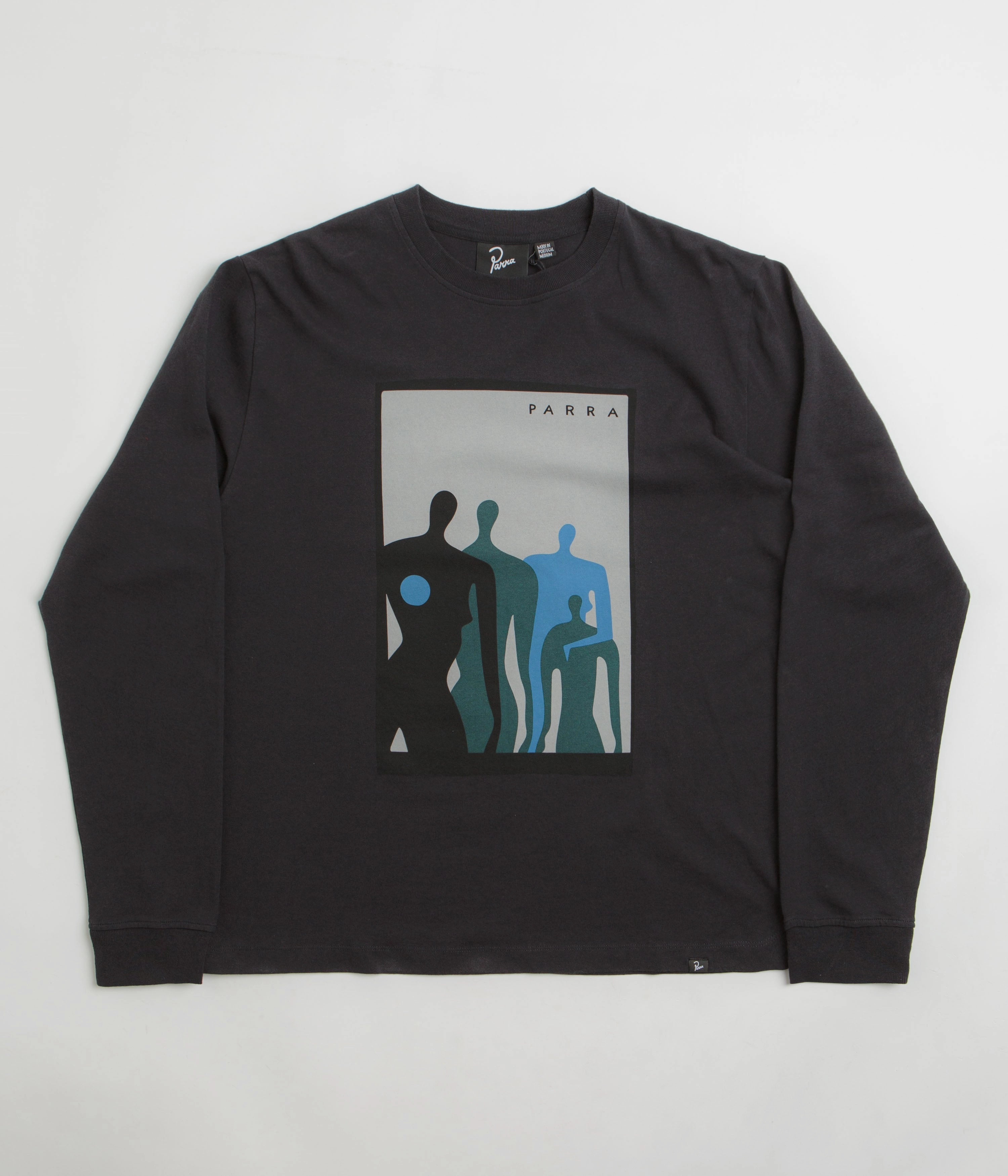 Outdoor Activity Cozy Touch by Parra The Visitors Long Sleeve T-Shirt - Black