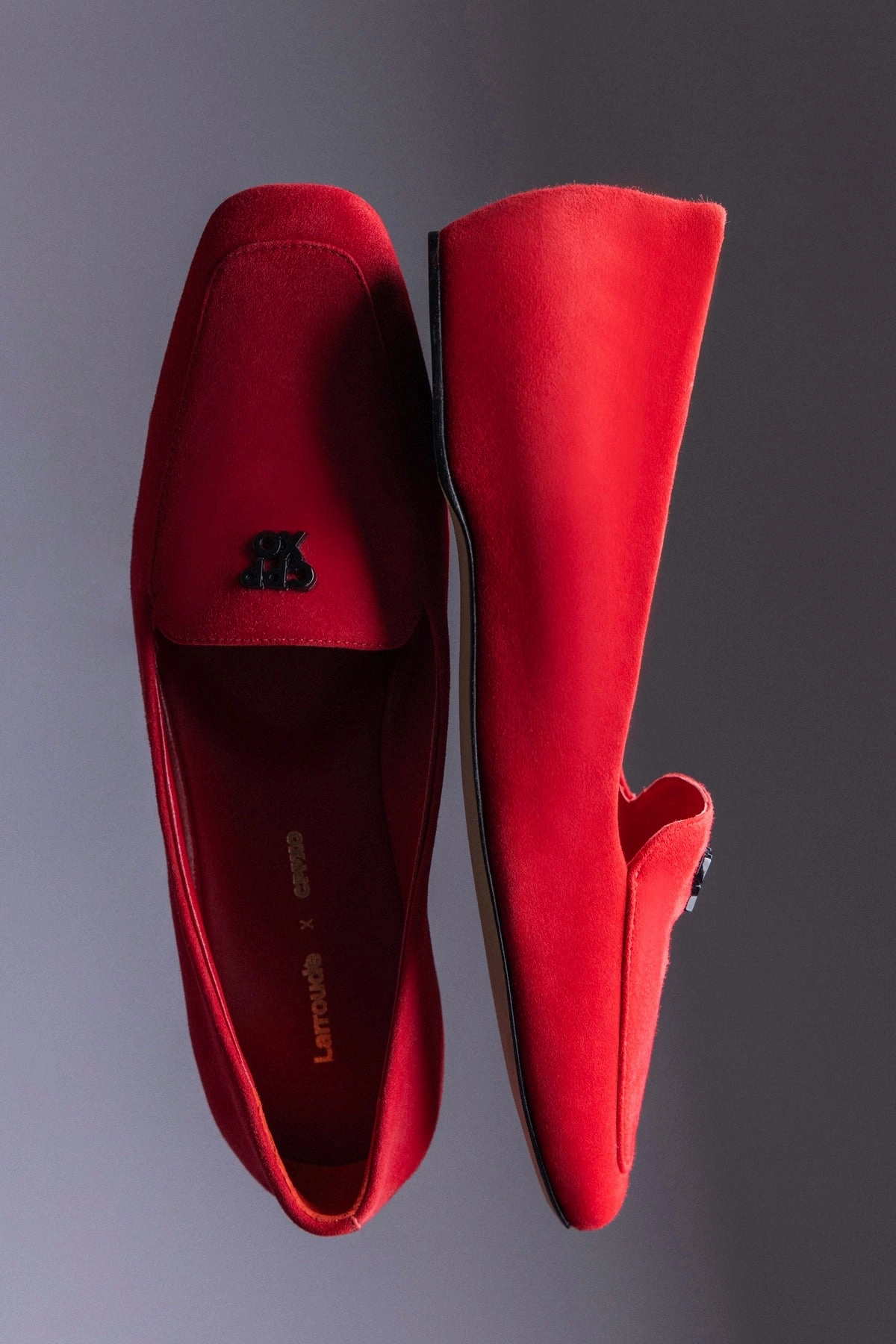 Larroud?? x CPPXO Loafer In Scarlet Leather Stylish Leather Slip-ons