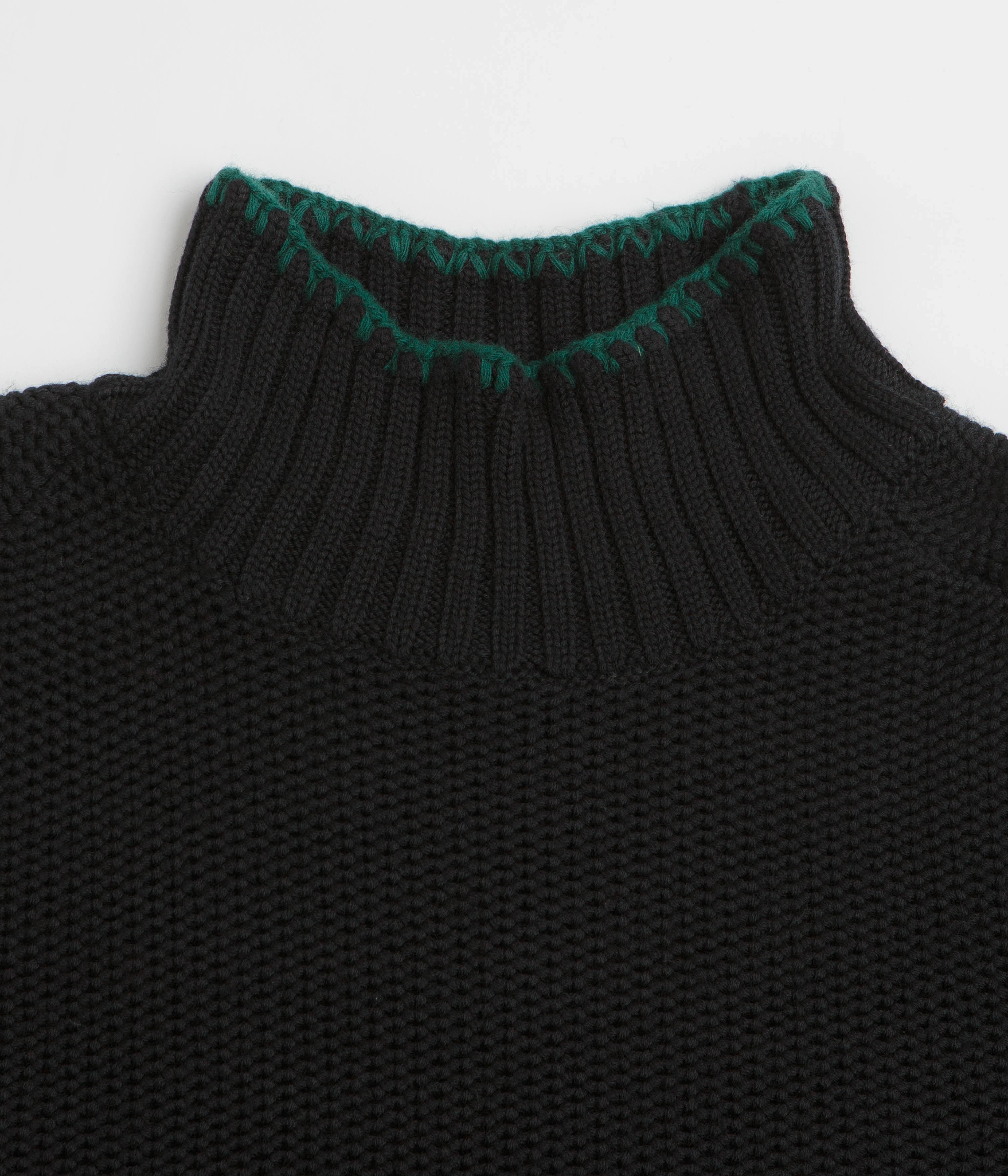 Cozy Wearable YMC Yips Knit Crewneck Sweatshirt - Black