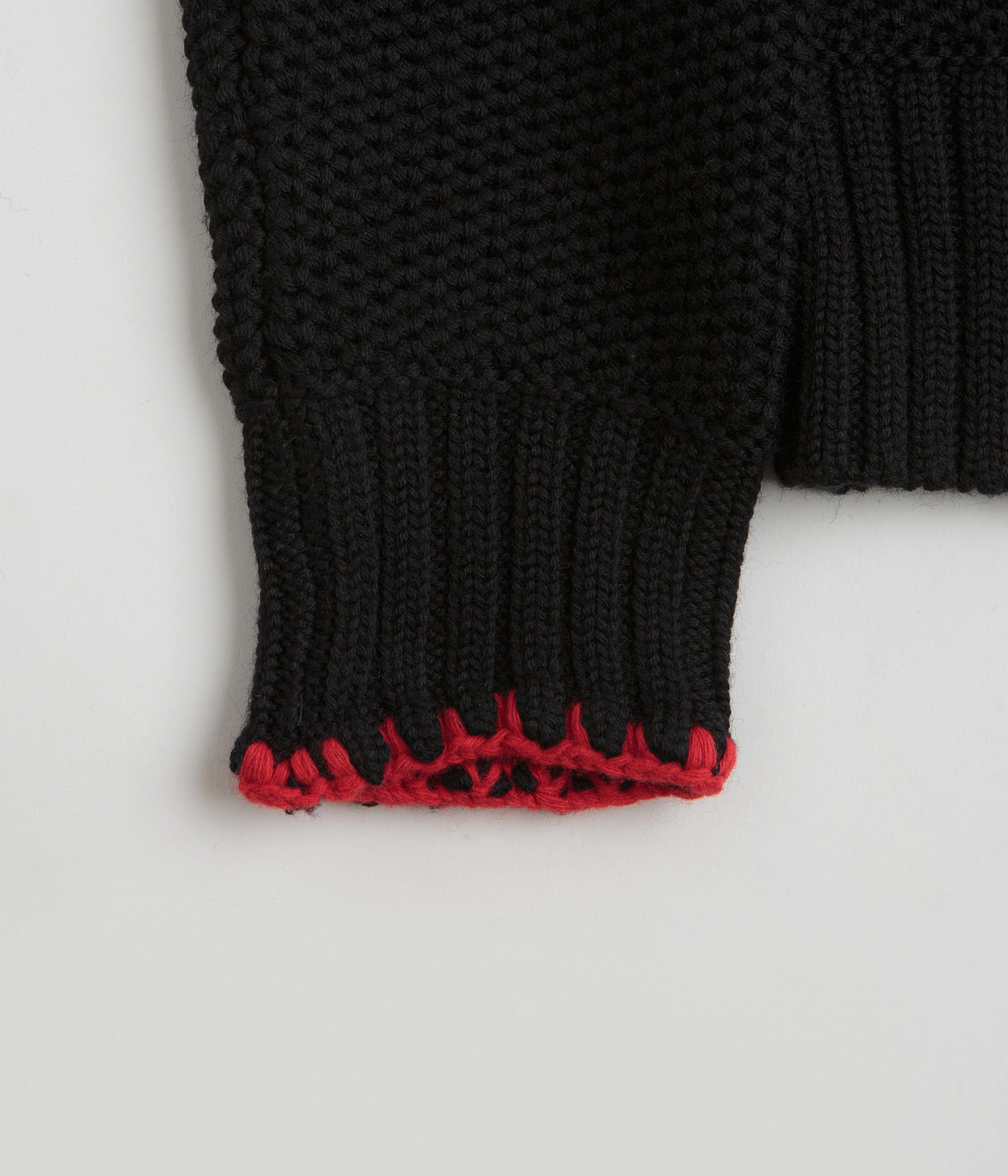 Minimalist Look Comfort Layer YMC Yips Knit Crewneck Sweatshirt - Black