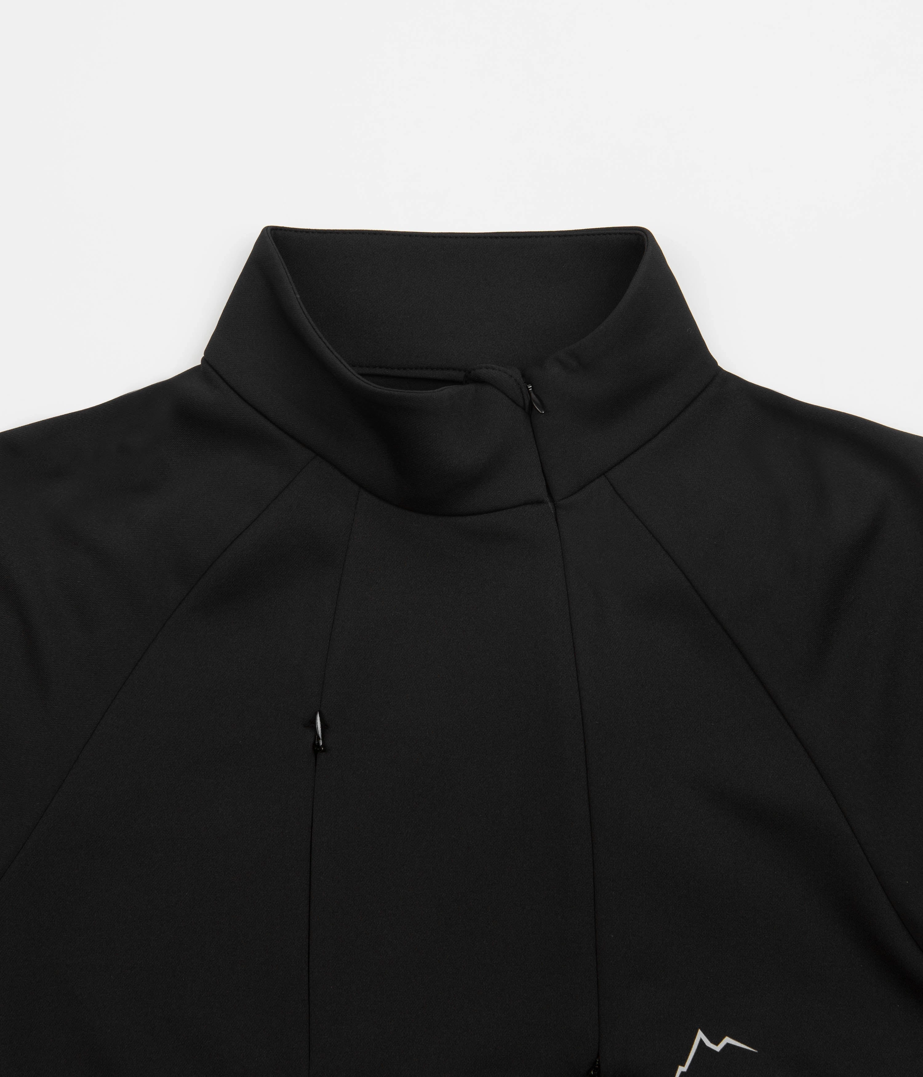 Classic Crew Neck Stylish Knitwear Cayl Karuishi Half Zip Sweatshirt - Black