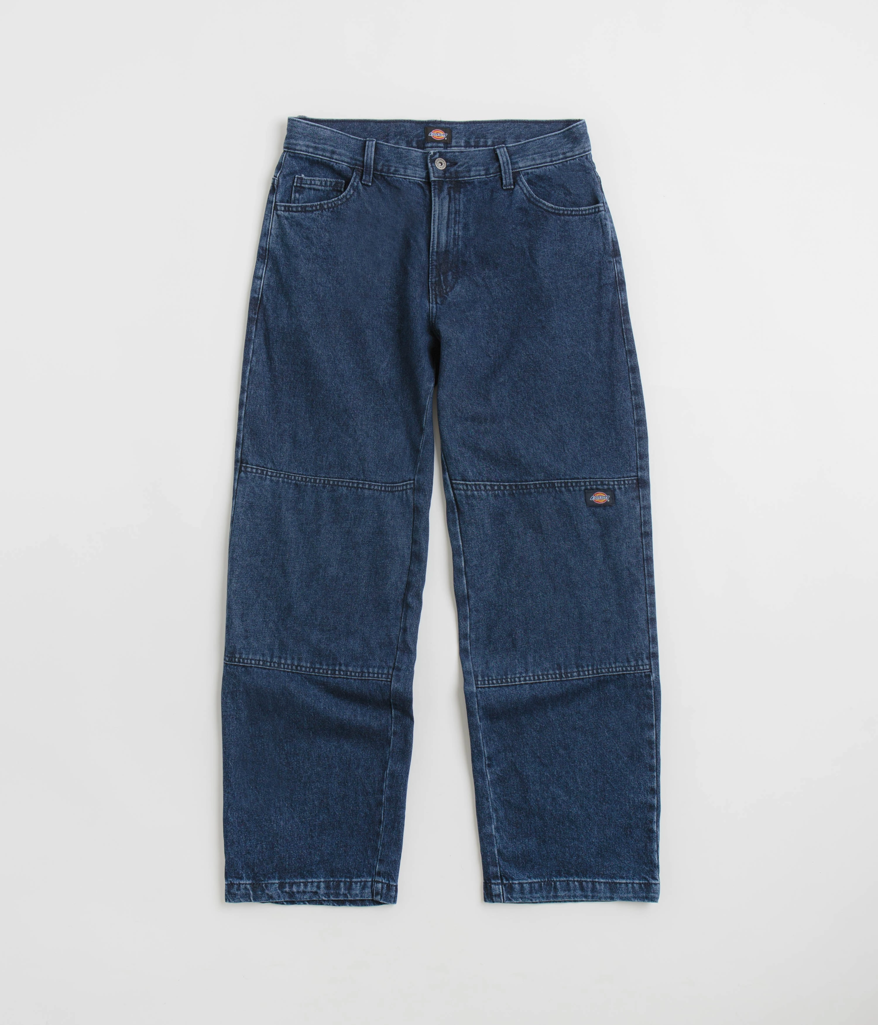 Office Wear Dickies Double Knee Jeans - Stonewashed Indigo Blue