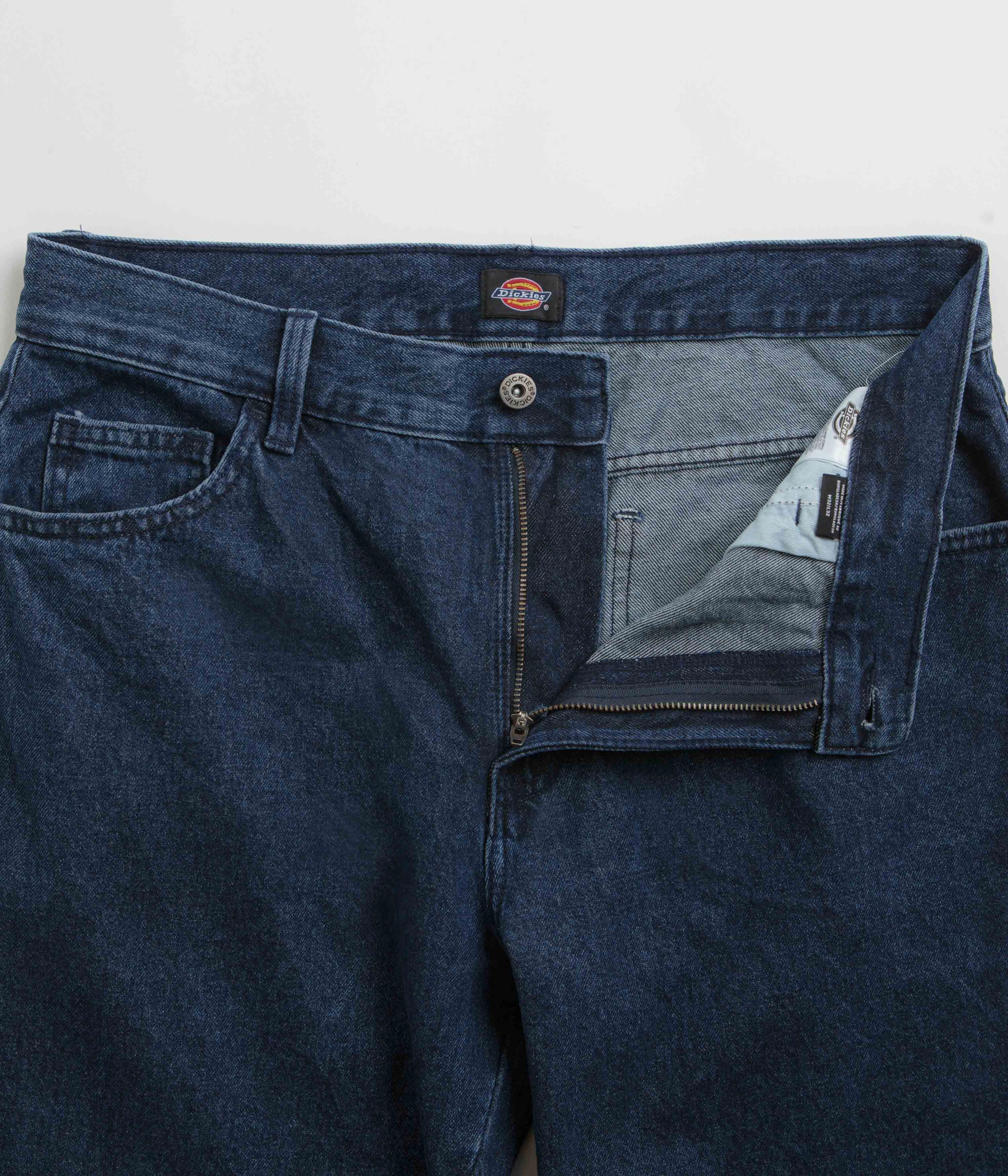 Dickies Double Knee Jeans - Stonewashed Indigo Blue High Mobility